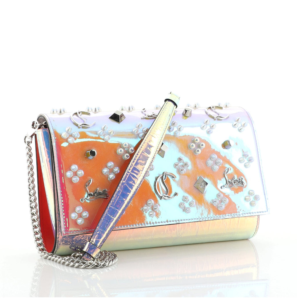 Paloma Clutch Holographic Spiked Leather