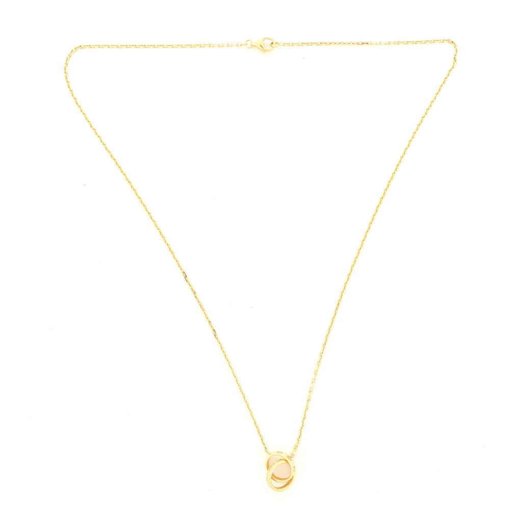 Love Interlocking Necklace 18K Yellow Gold with Diamonds