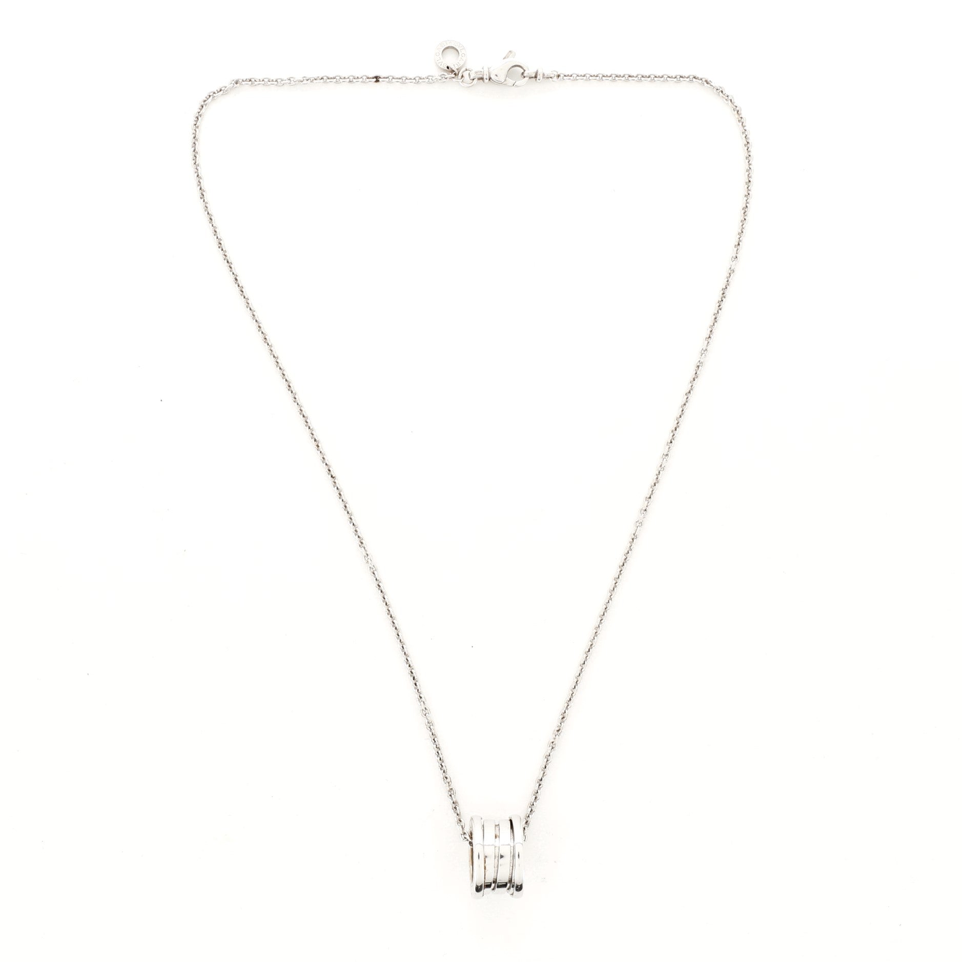 B.Zero1 Pendant Necklace 18K White Gold