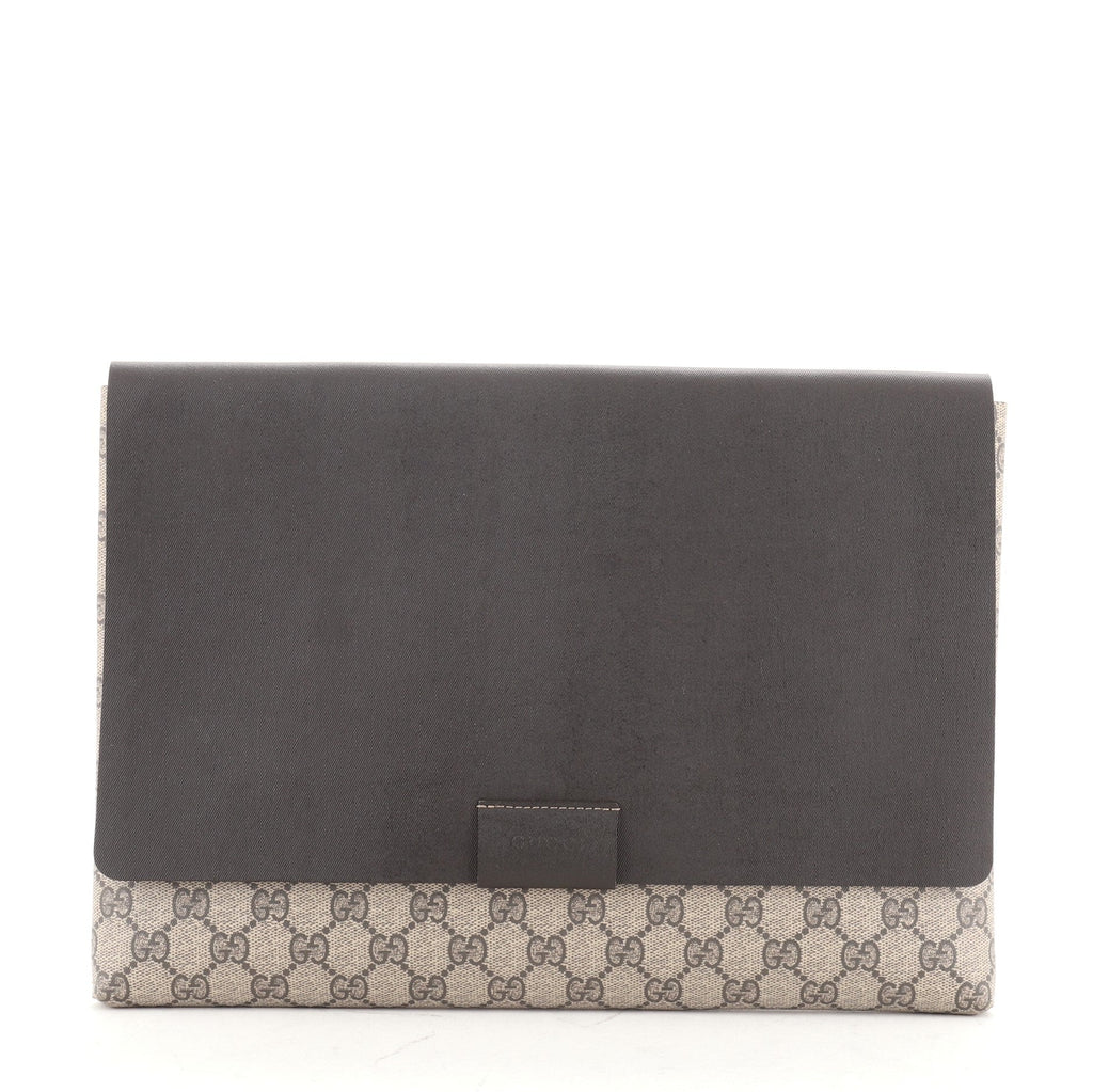 Envelope Clutch GG Coated Canvas and Leather Large