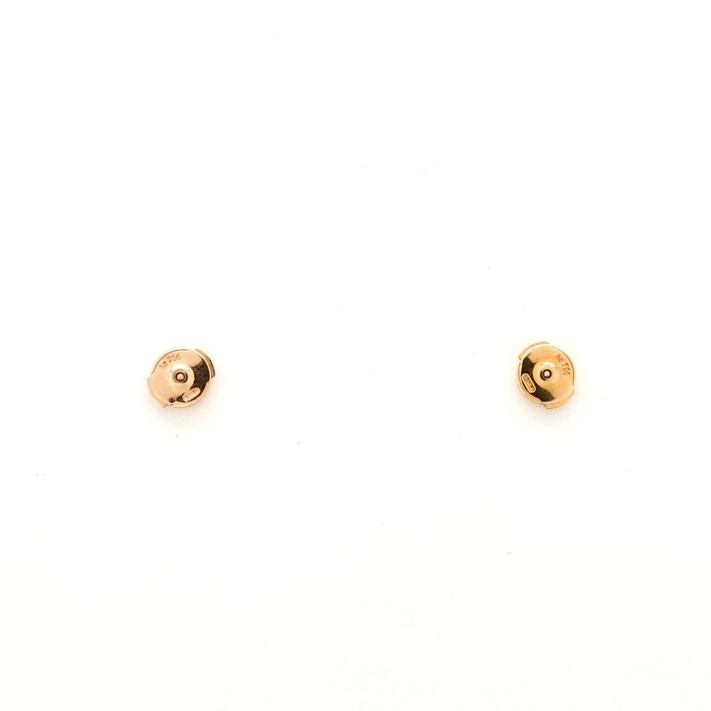 Trinity Stud Earrings 18K Tricolor Gold with Diamond Mini