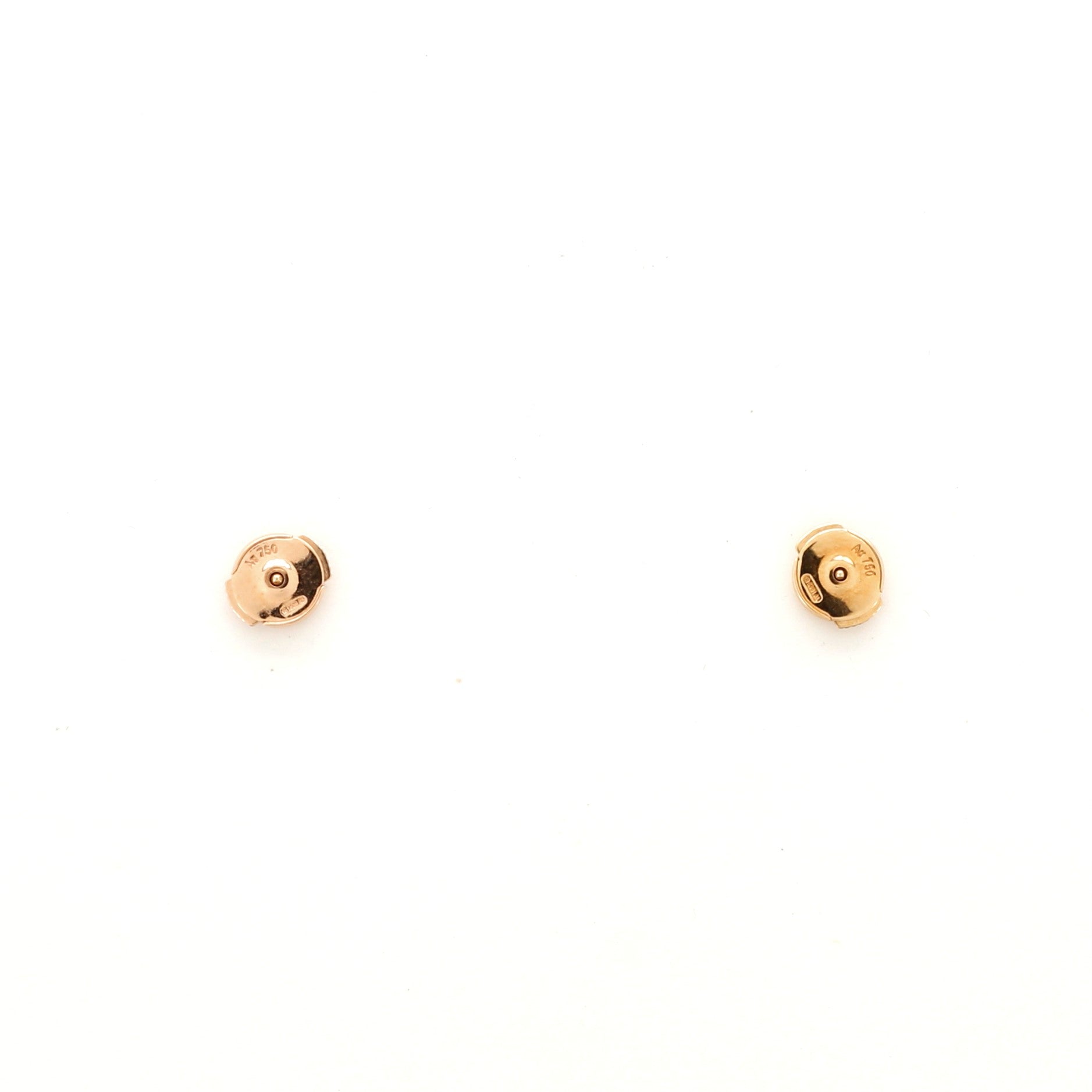 Trinity Stud Earrings 18K Tricolor Gold with Diamond Mini