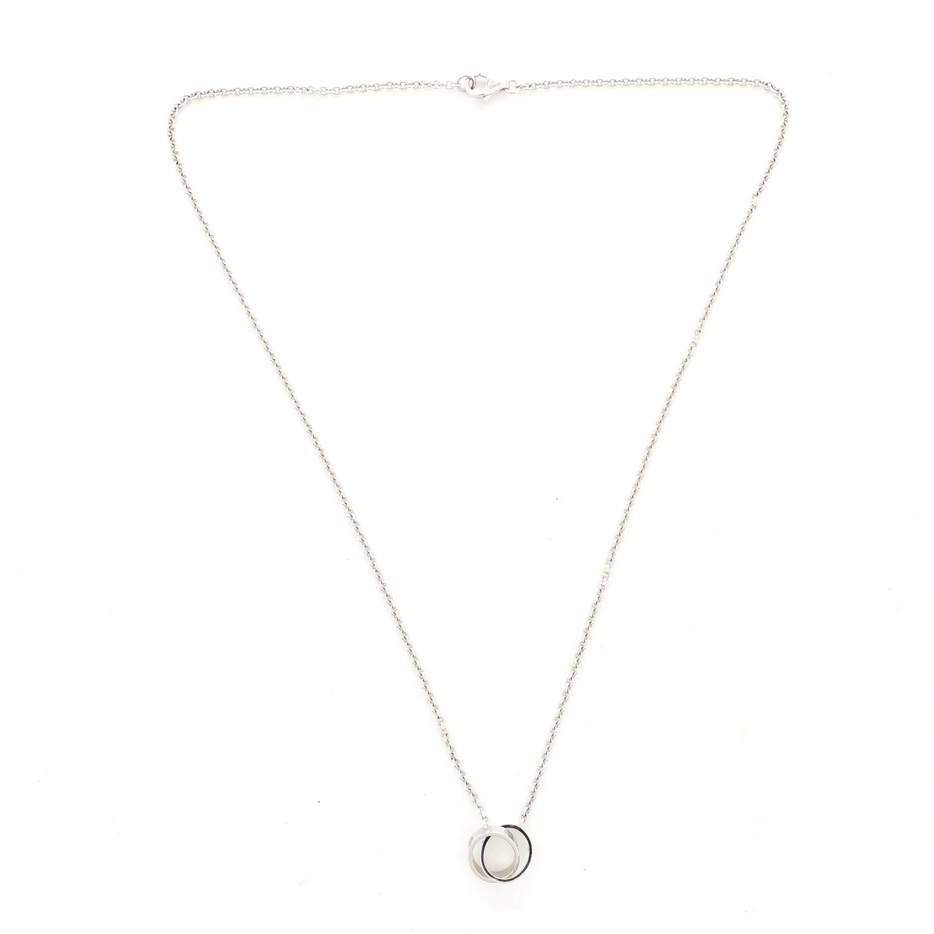 Love Interlocking Necklace 18K White Gold