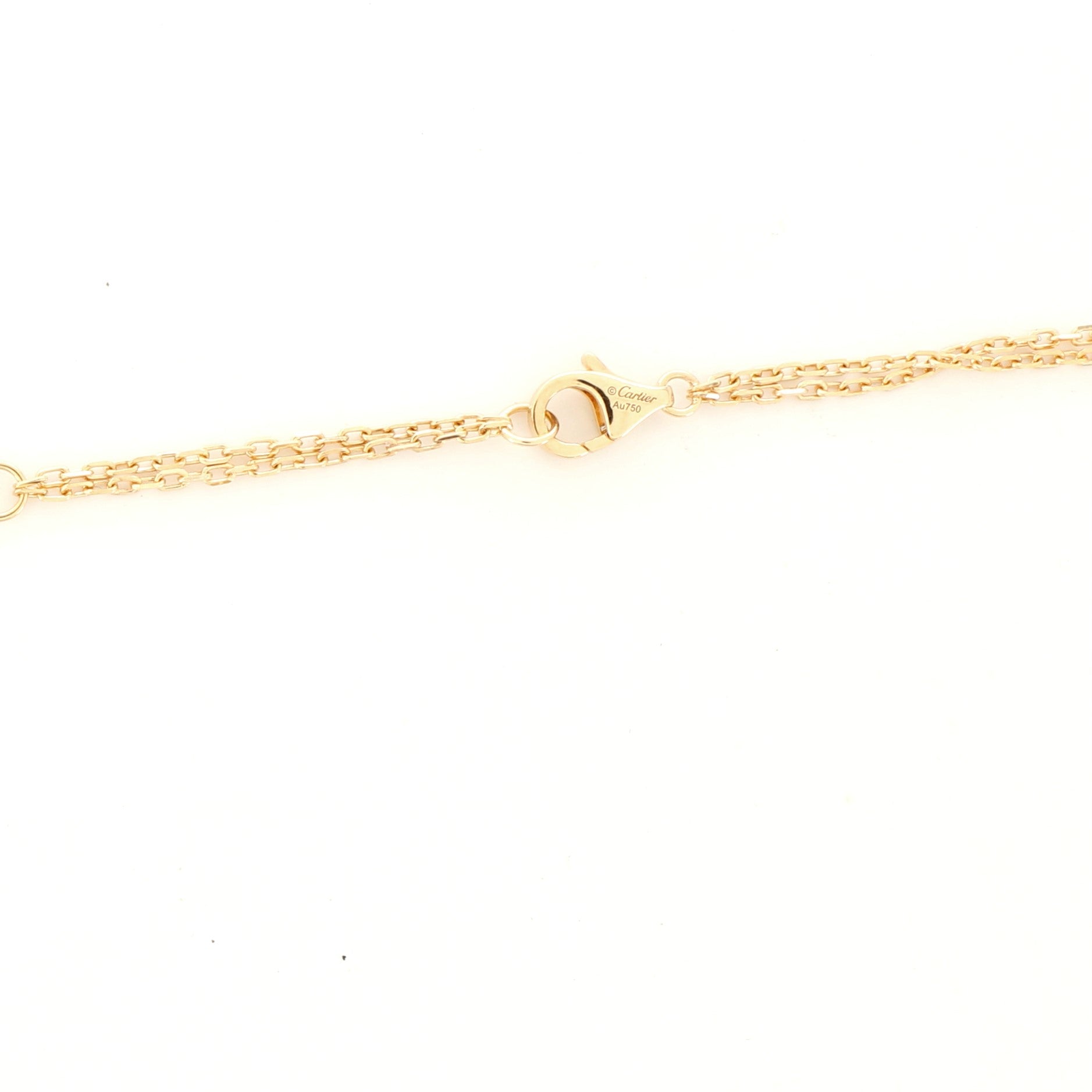 2 Diamonds Love Pendant Necklace 18K Yellow Gold