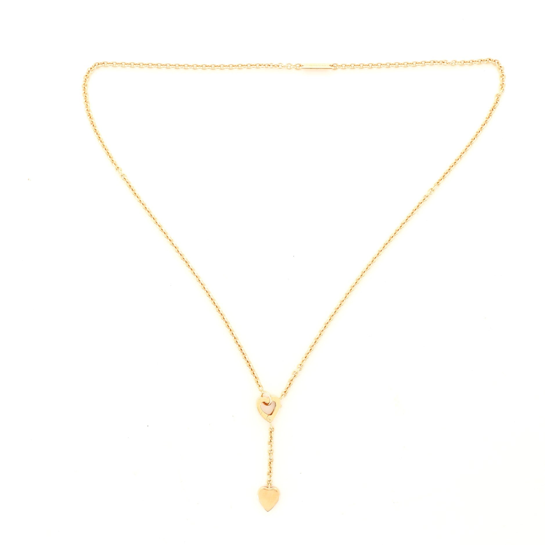 Mon Amour Lariat Necklace 18K Yellow Gold