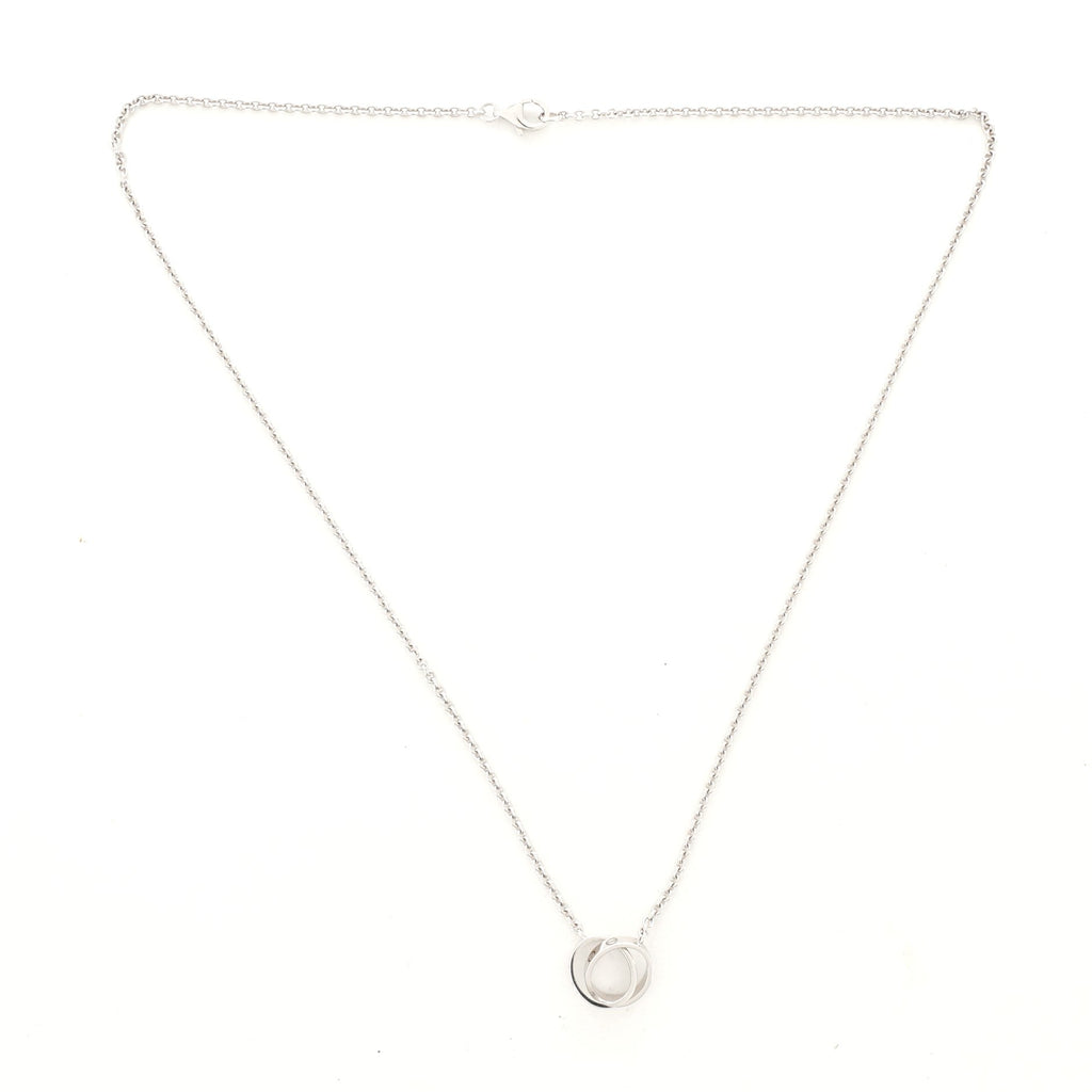 Love Interlocking Necklace 18K White Gold