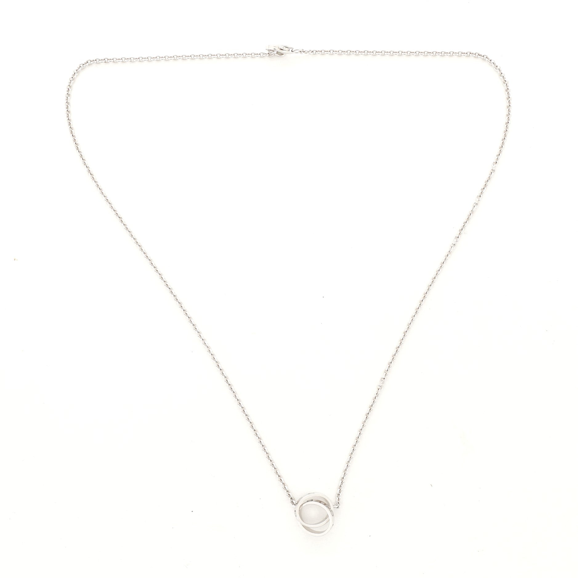 Love Interlocking Necklace 18K White Gold