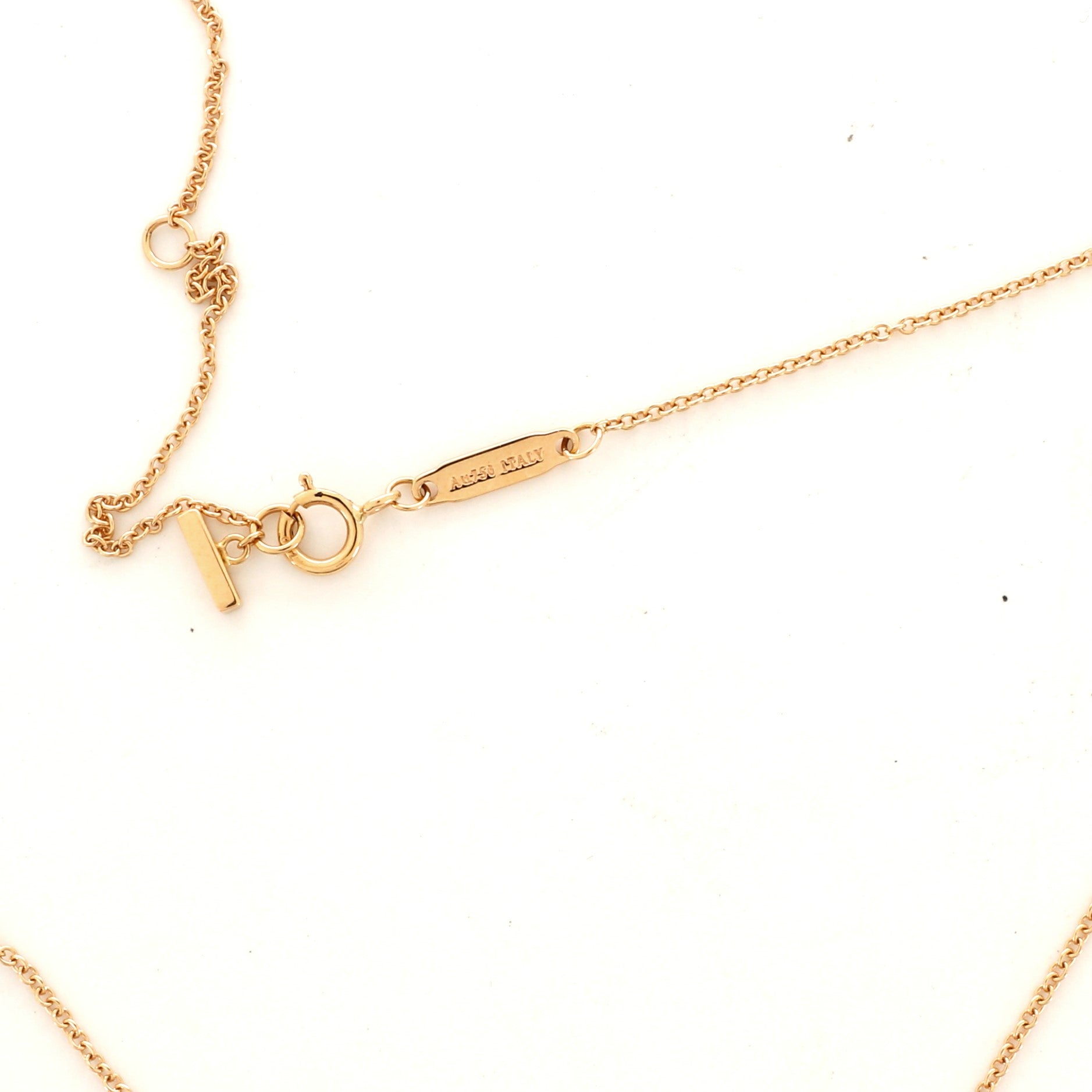 T Smile Pendant Necklace 18K Yellow Gold Mini