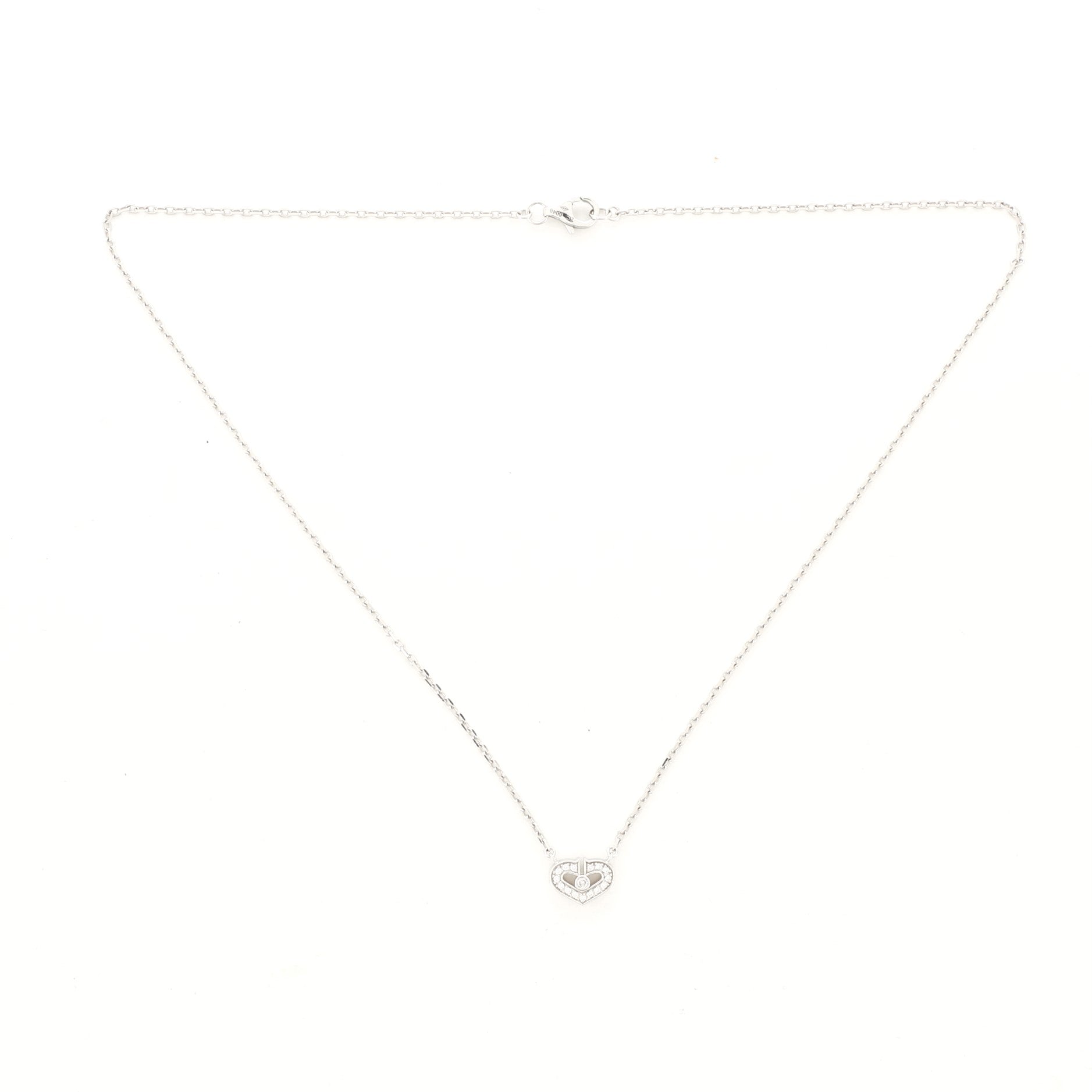 C Heart de Cartier Pendant Necklace 18K White Gold with Diamonds