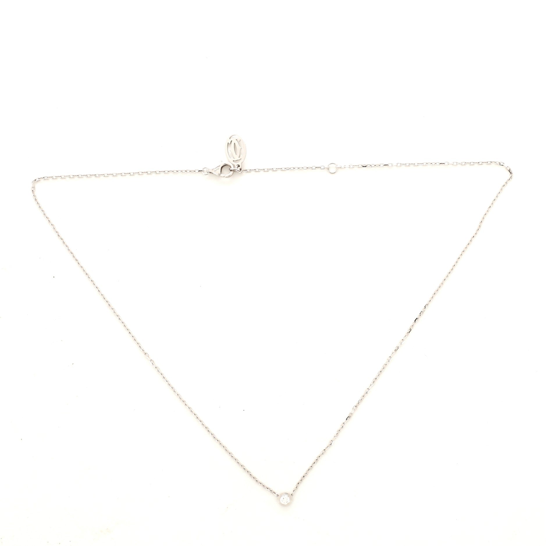Diamants Legers Necklace 18K White Gold with Diamond Small