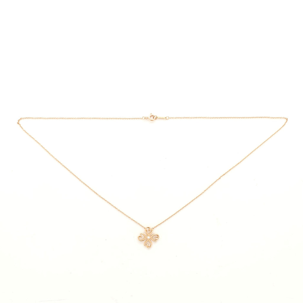 Paloma Picasso Loving Heart Pendant Necklace 18K Yellow Gold with Diamond