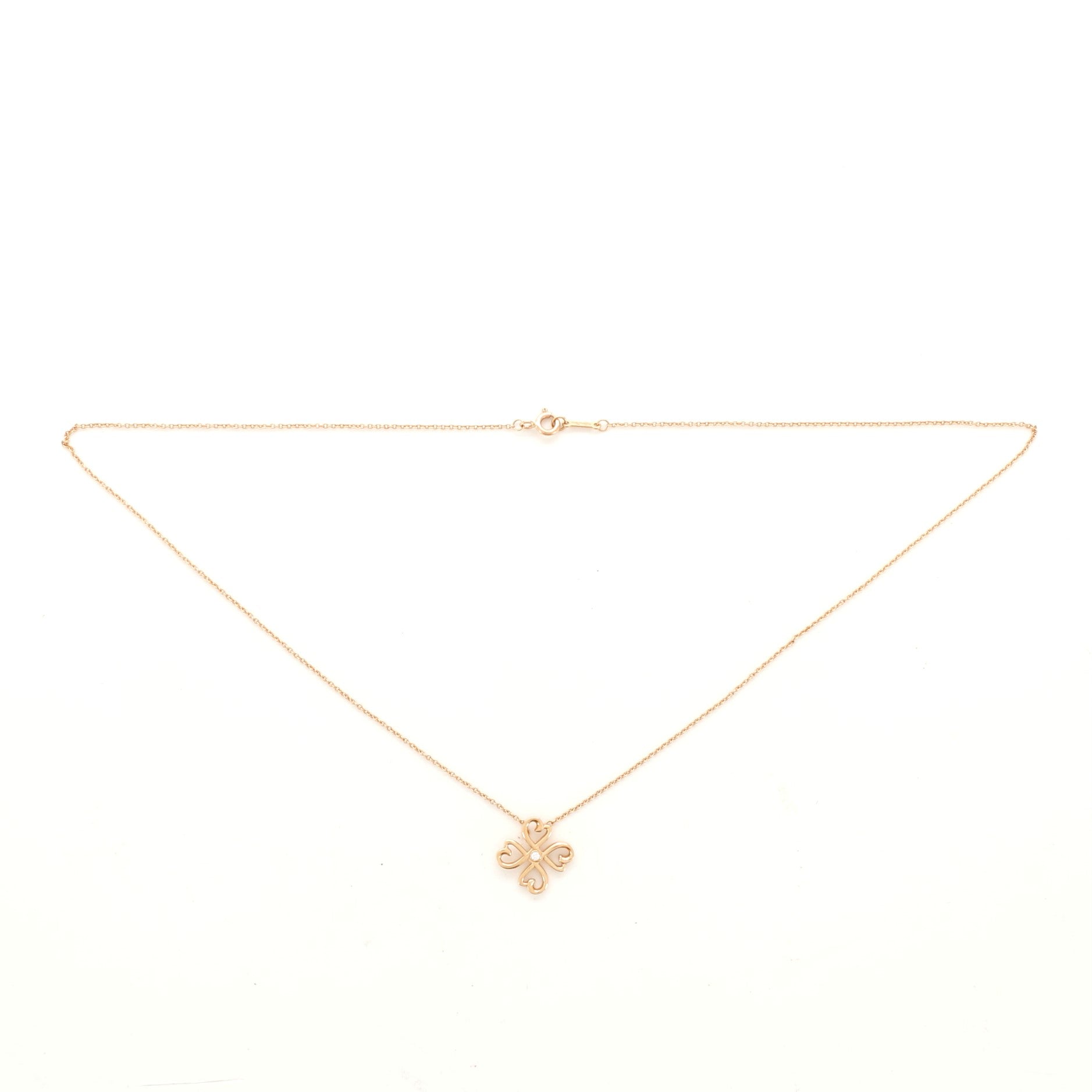 Paloma Picasso Loving Heart Pendant Necklace 18K Yellow Gold with Diamond