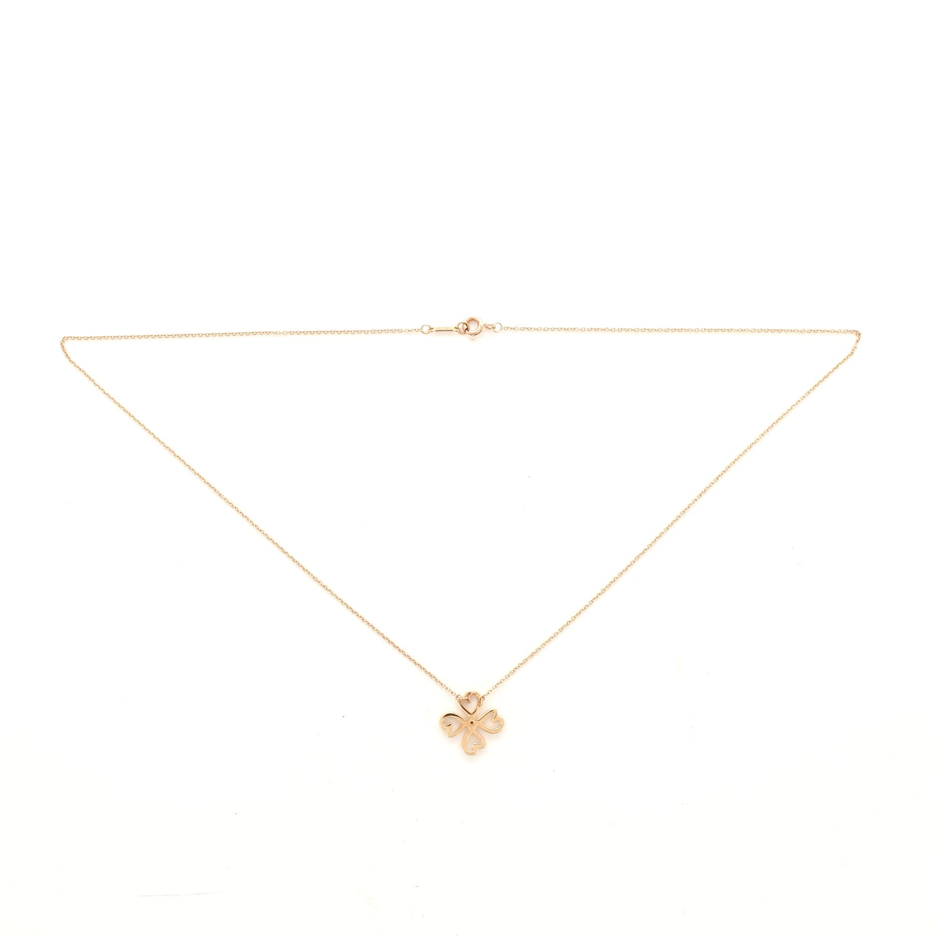 Paloma Picasso Loving Heart Pendant Necklace 18K Yellow Gold with Diamond