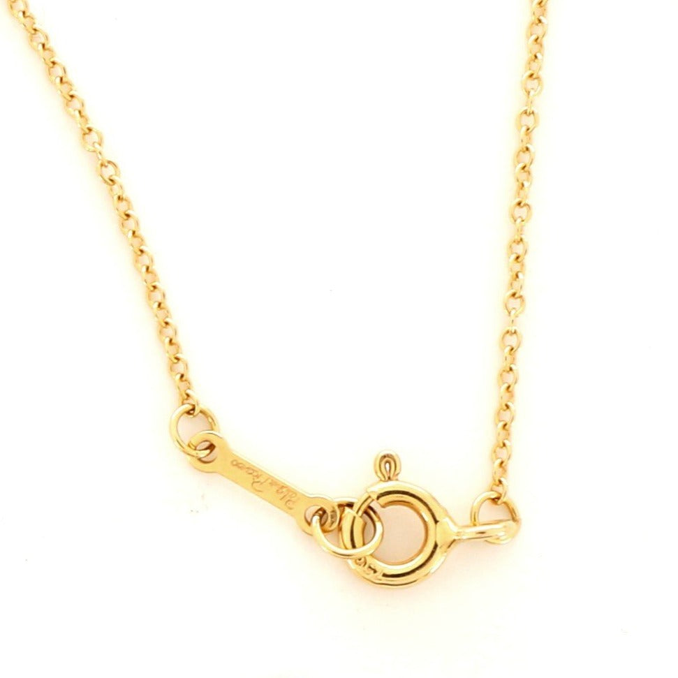 Paloma Picasso Loving Heart Pendant Necklace 18K Yellow Gold with Diamonds