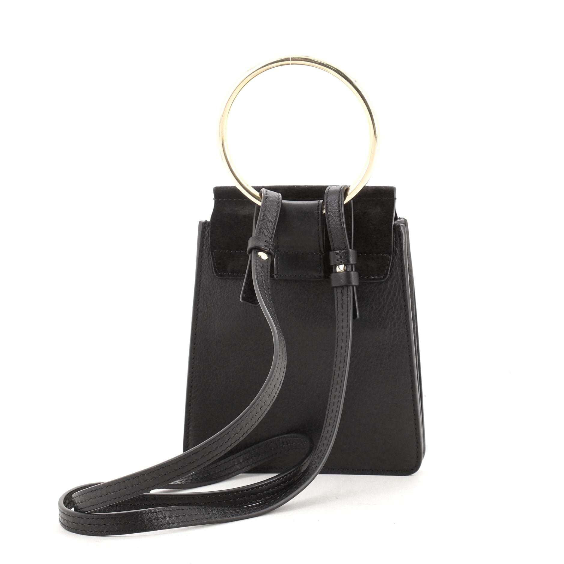 Faye Bracelet Crossbody Bag Leather and Suede Mini