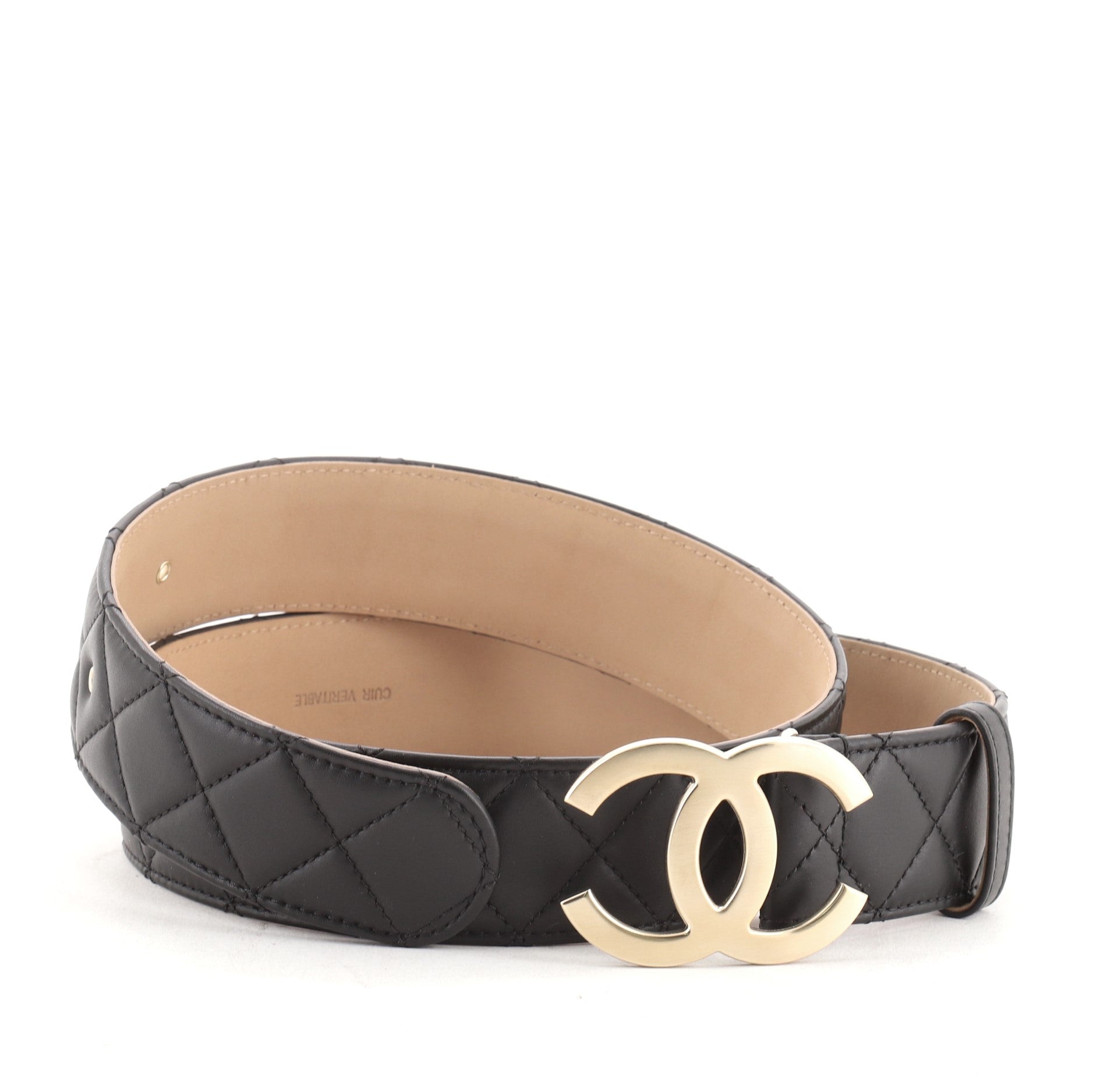 CC Belt Quilted Lambskin Medium 85