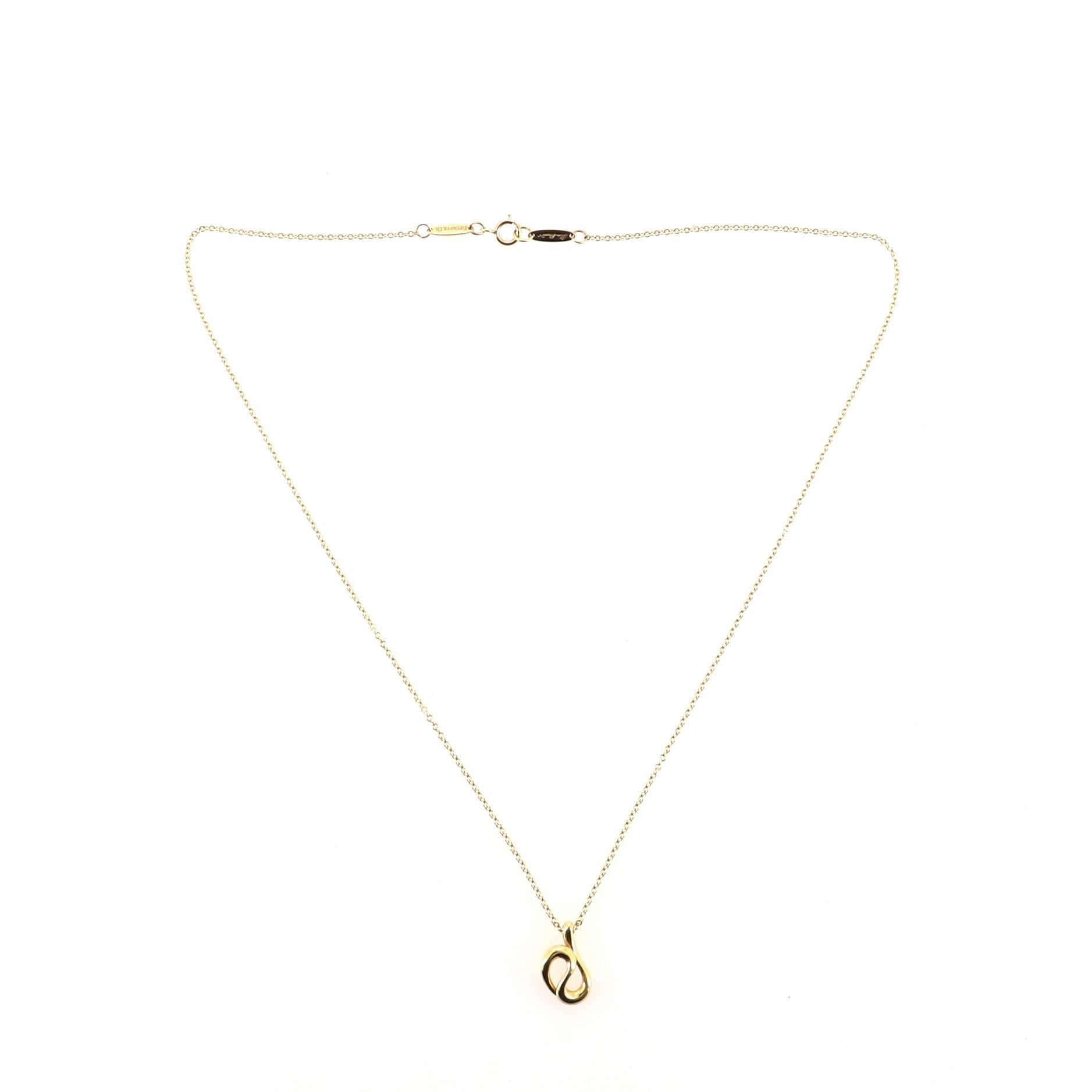 Snake Pendant Necklace 18K Yellow Gold