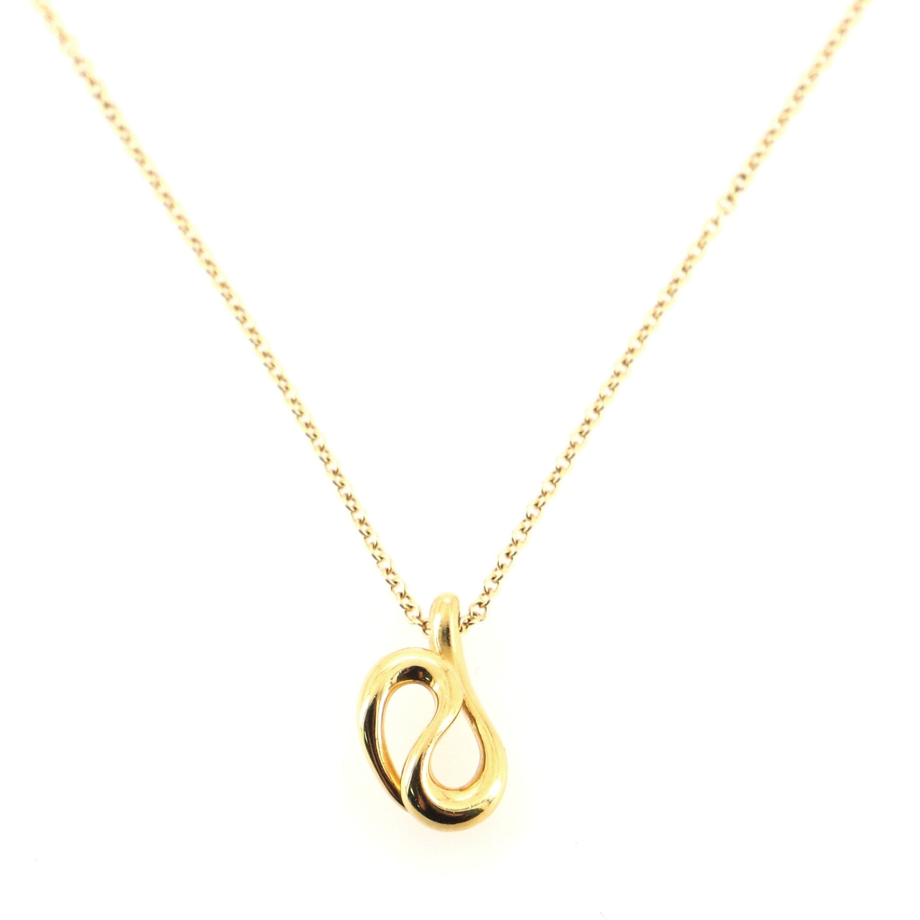 Snake Pendant Necklace 18K Yellow Gold