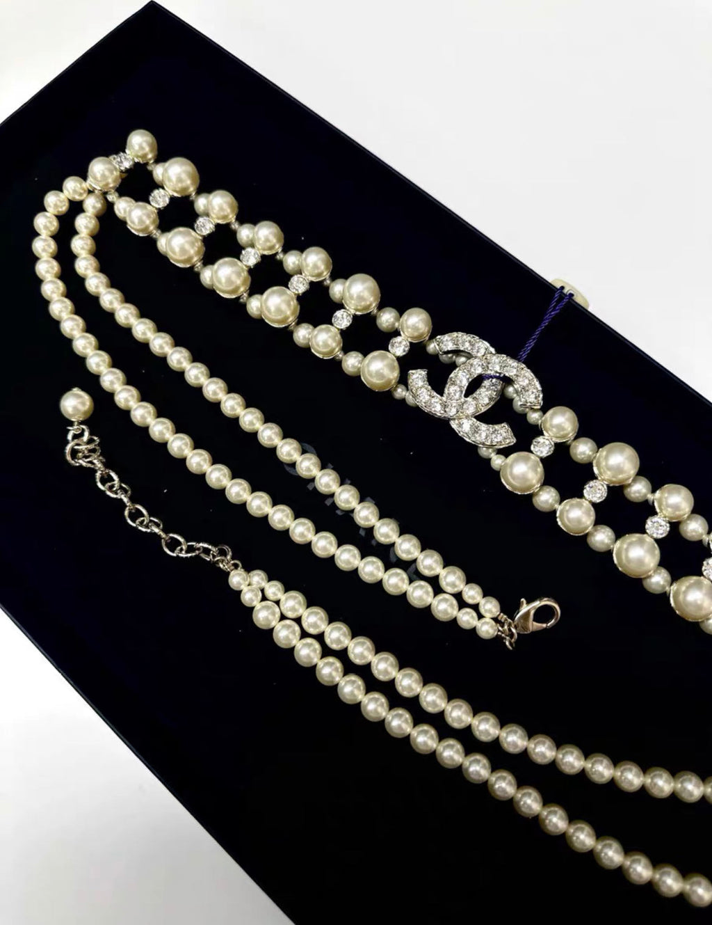 Chanel 21K double cc pearl waist chain