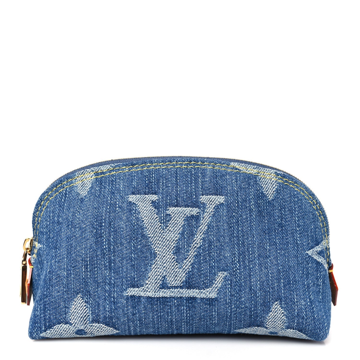 Denim Giant Monogram Pochette Cosmetique PM Denim Blue