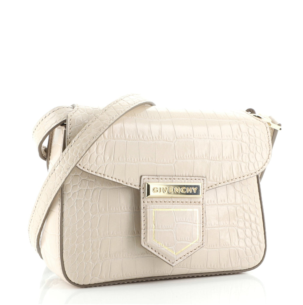 Nobile Crossbody Bag Crocodile Embossed Leather Mini