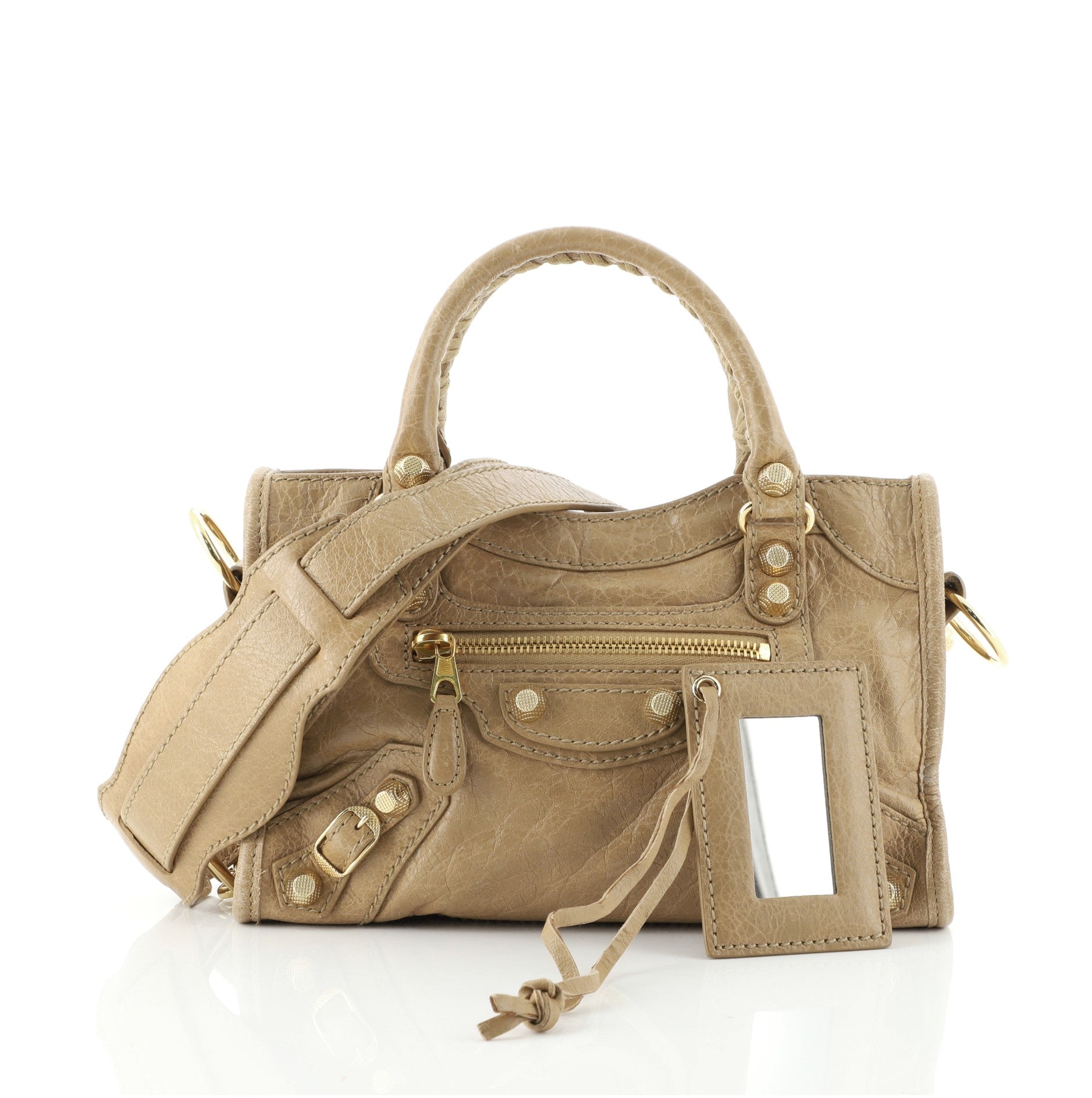City Giant Studs Bag Leather Mini