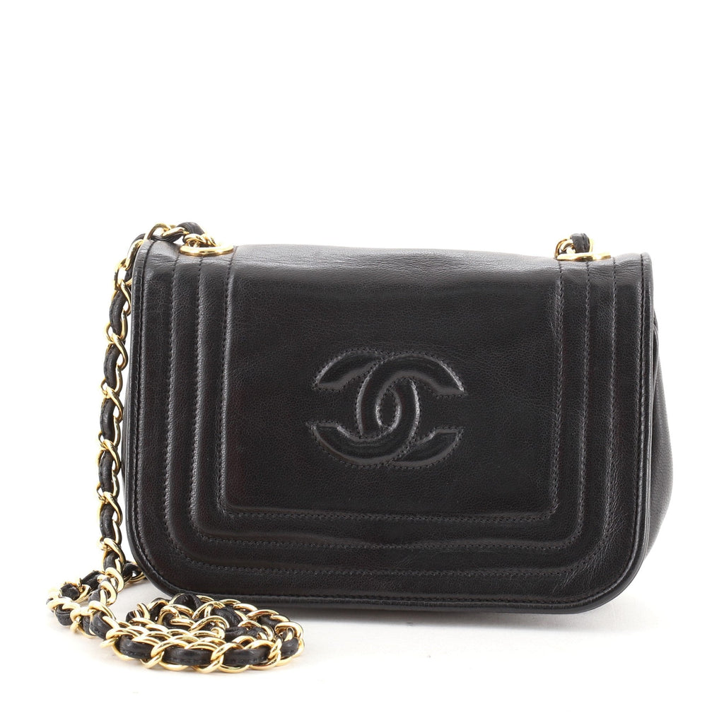 Vintage CC Stitch Flap Bag Leather Mini