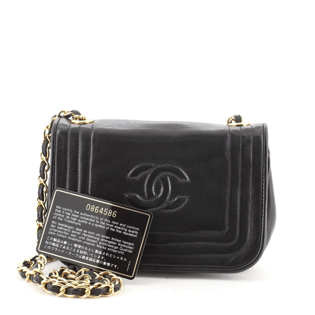 Vintage CC Stitch Flap Bag Leather Mini