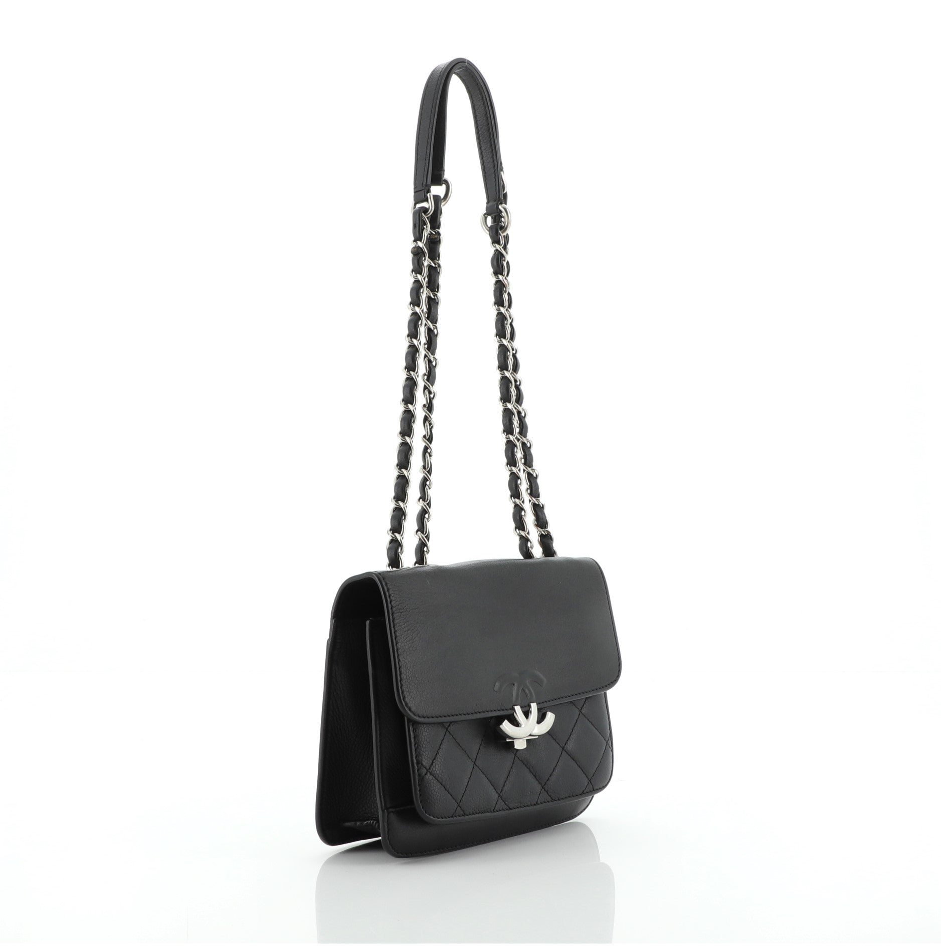 CC Box Flap Bag Quilted Calfskin Mini
