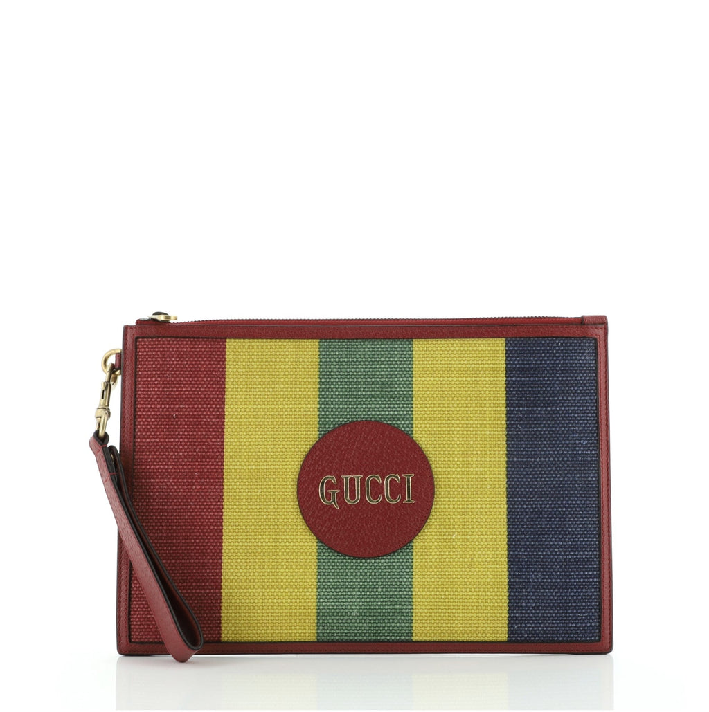 Wristlet Clutch Baiadera Striped Canvas
