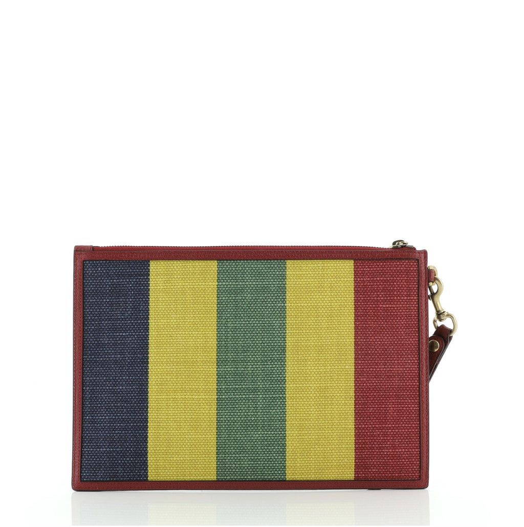 Wristlet Clutch Baiadera Striped Canvas