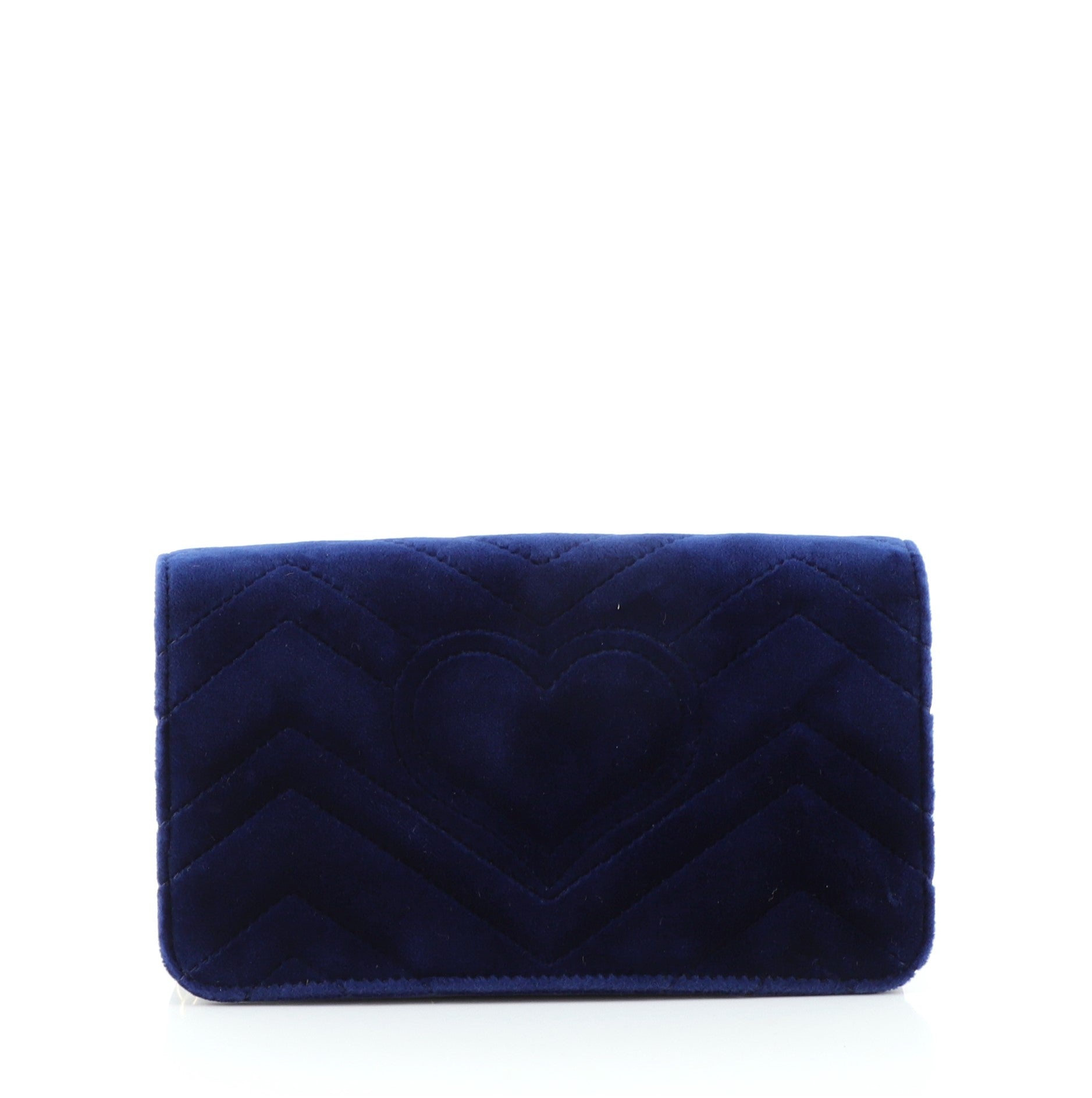 GG Marmont Chain Flap Bag Matelasse Velvet Mini