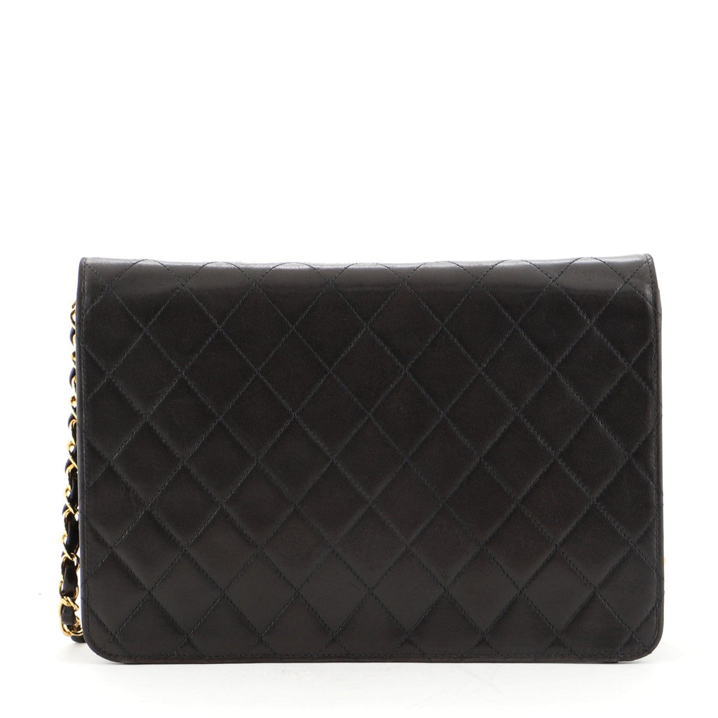 Vintage Clutch with Chain Quilted Leather Medium