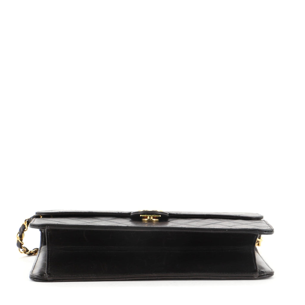 Vintage Clutch with Chain Quilted Leather Medium