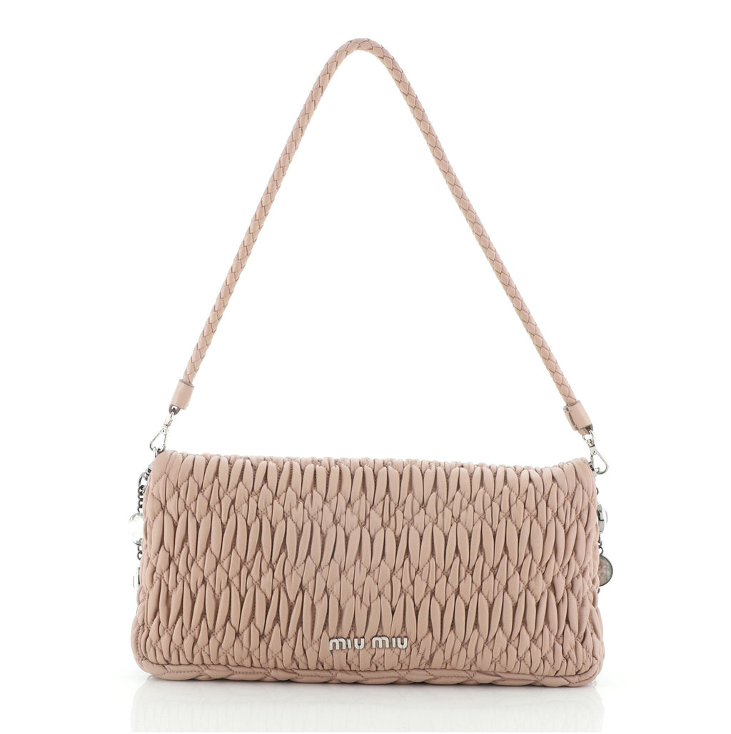 Crystal Clutch Matelasse Leather Medium