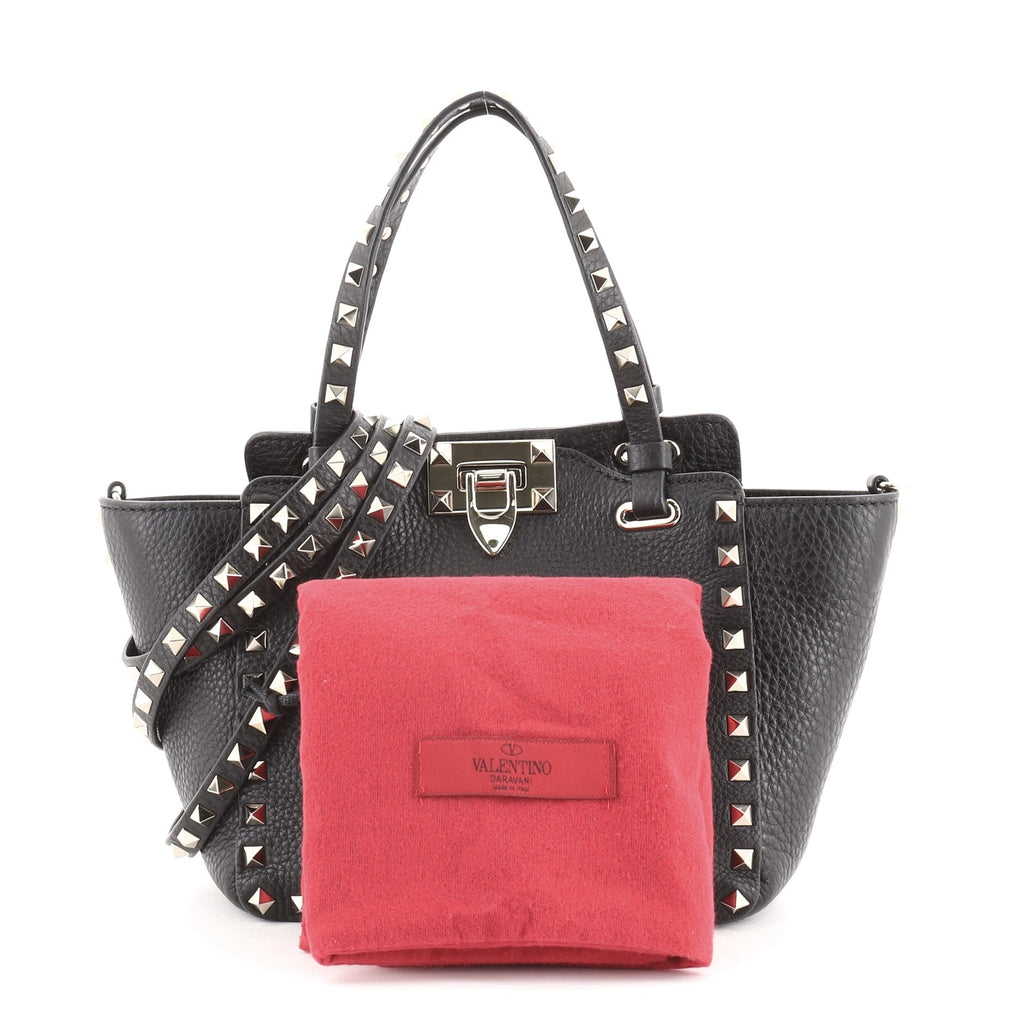 Rockstud Tote Pebbled Leather Mini