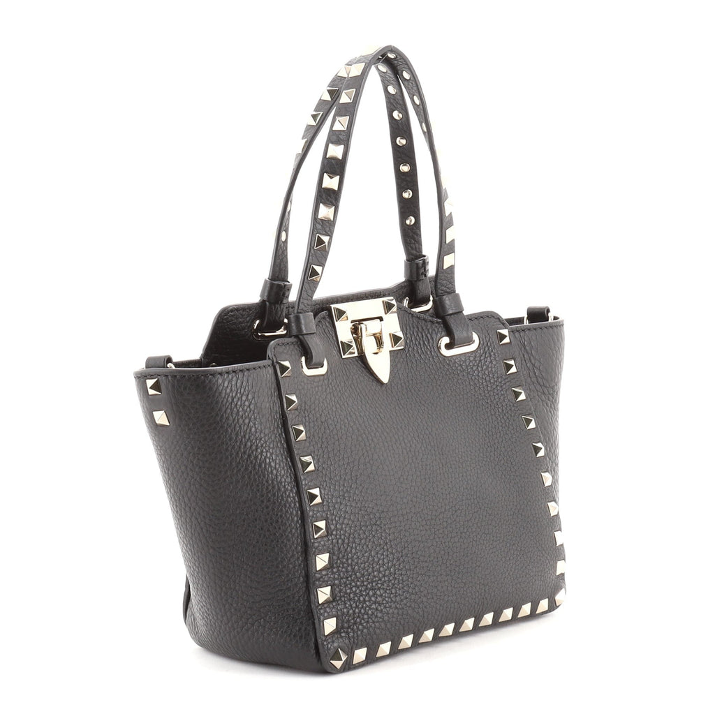 Rockstud Tote Pebbled Leather Mini