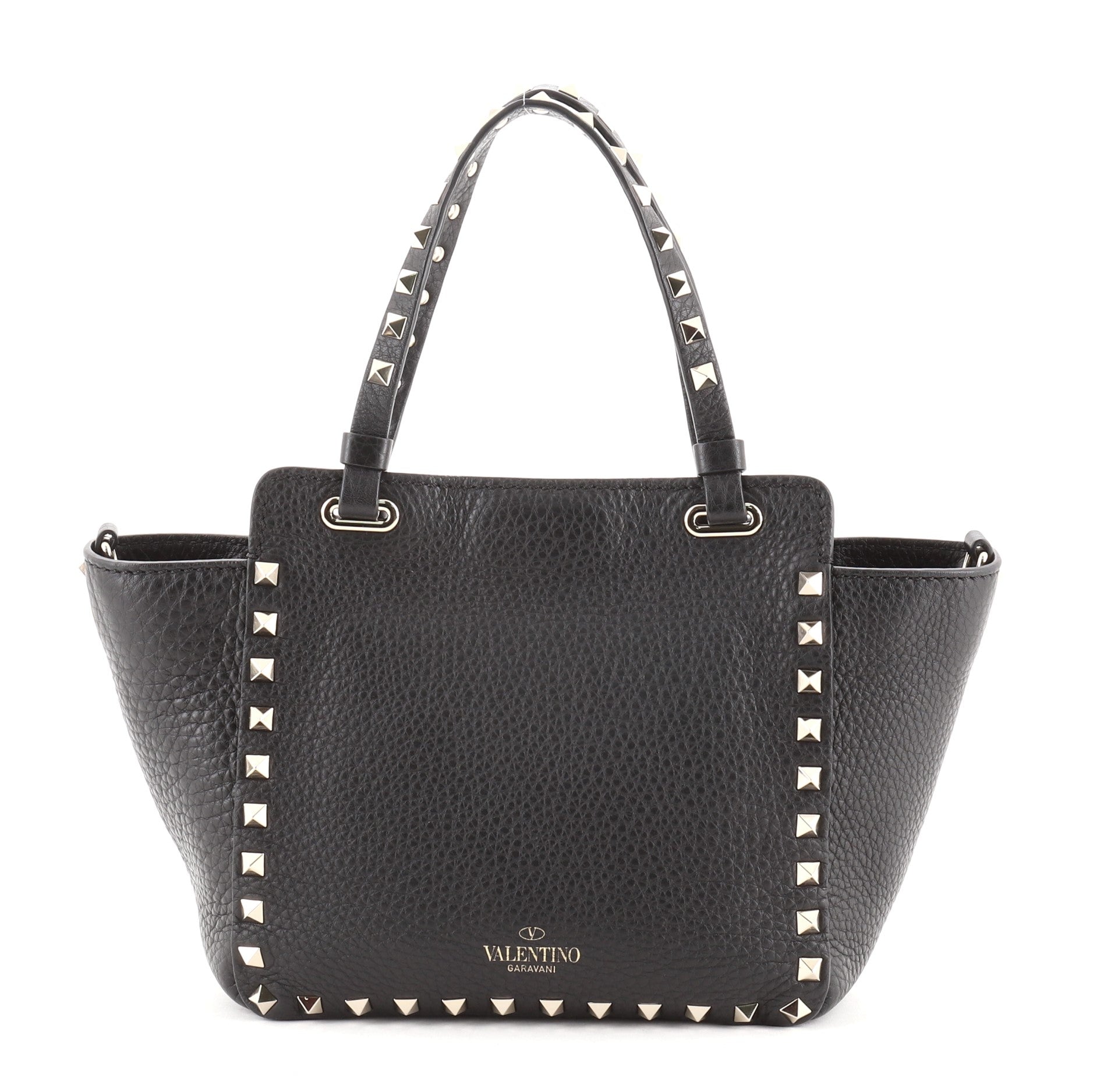 Rockstud Tote Pebbled Leather Mini