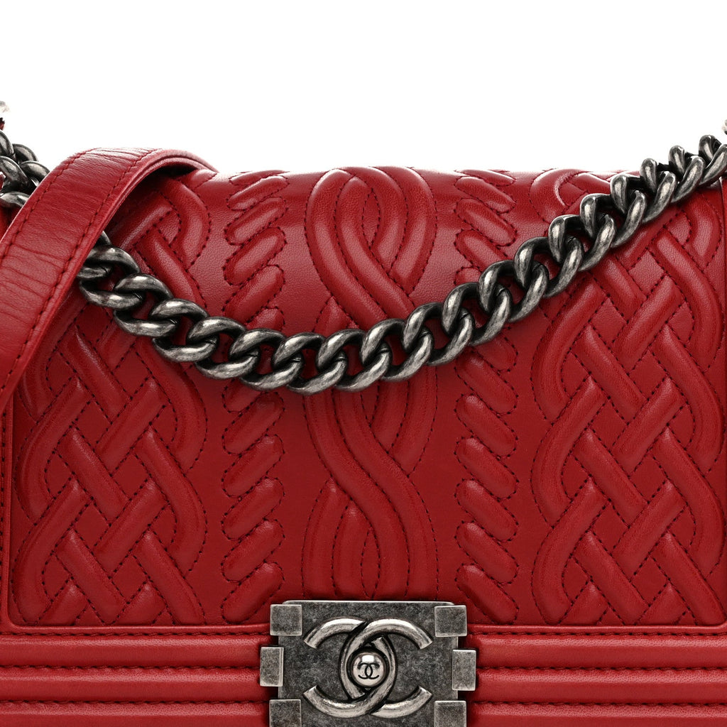 Lambskin Medium Celtic Boy Flap Red