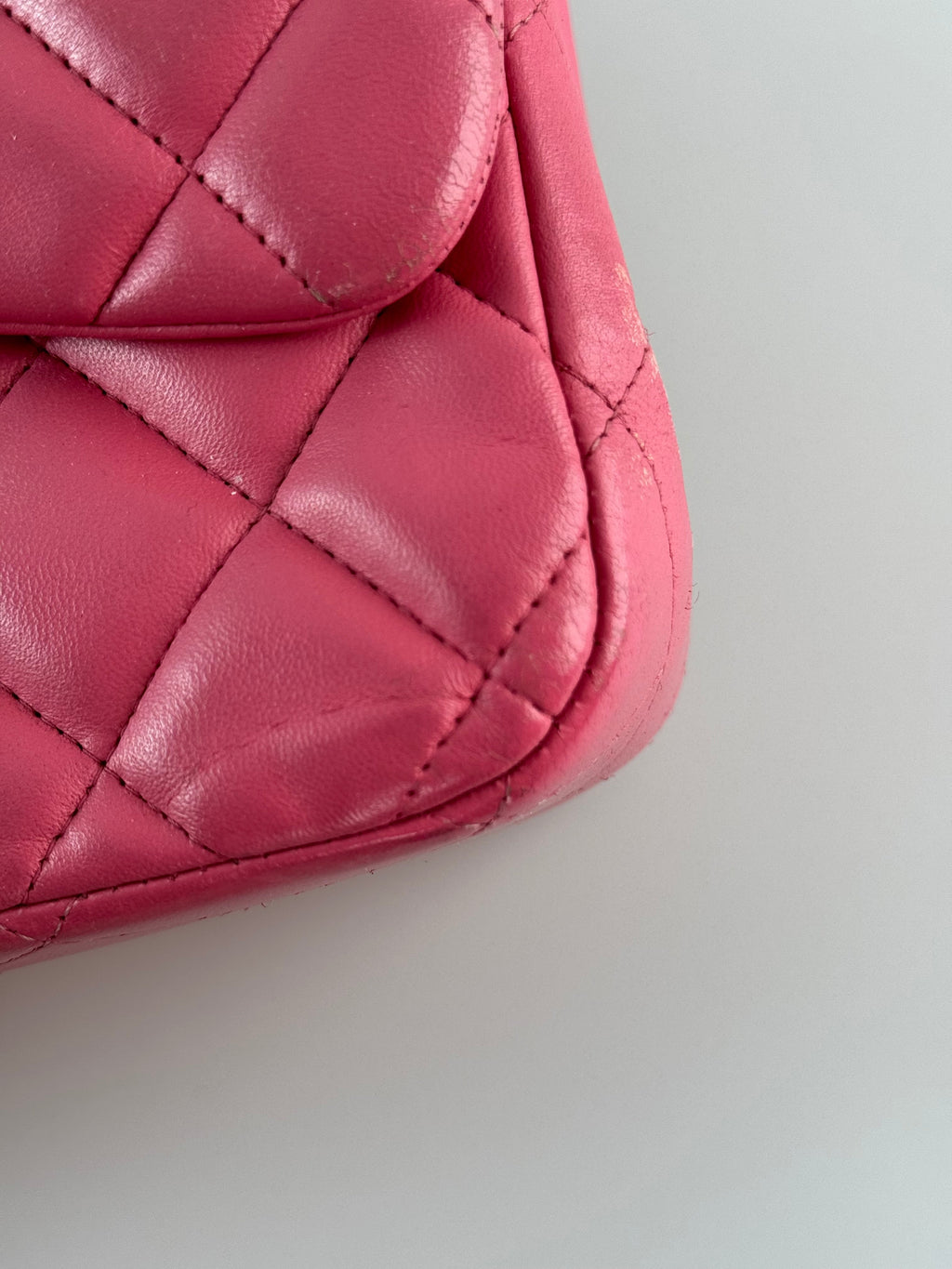 Chanel Pink Classic Double Flap Bag with Silver Hardware in Jumbo Size