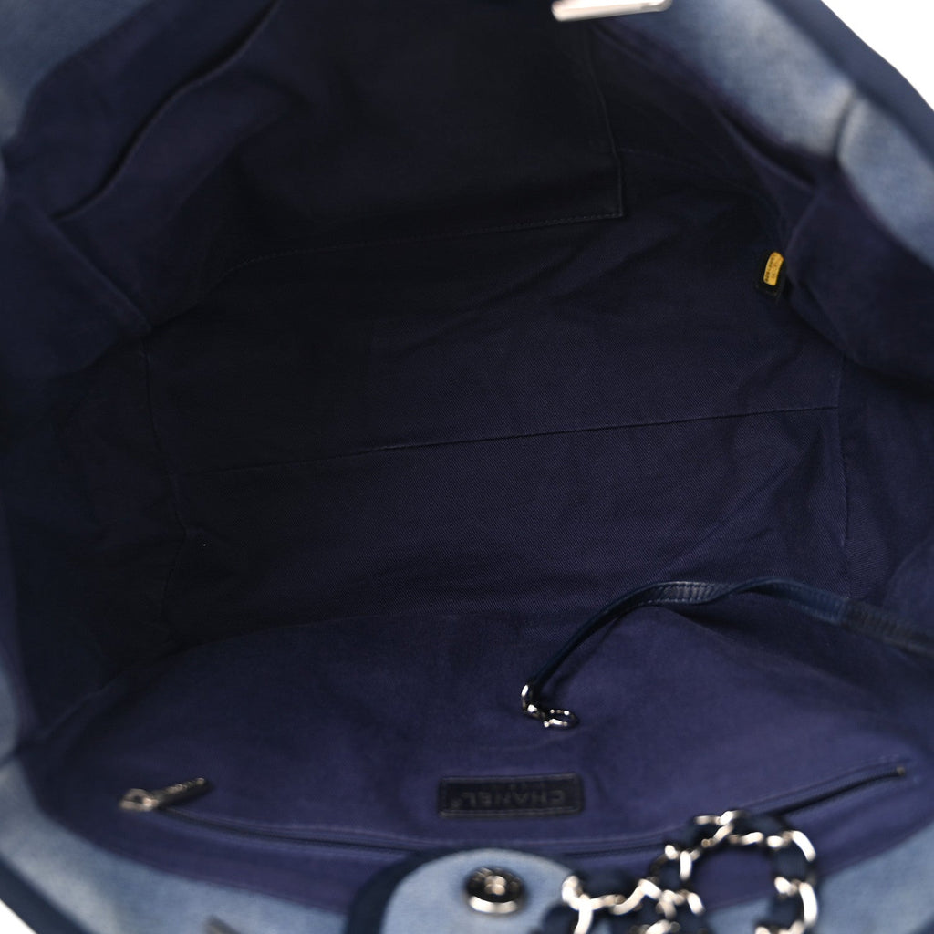 Canvas Medium Deauville Tote Blue
