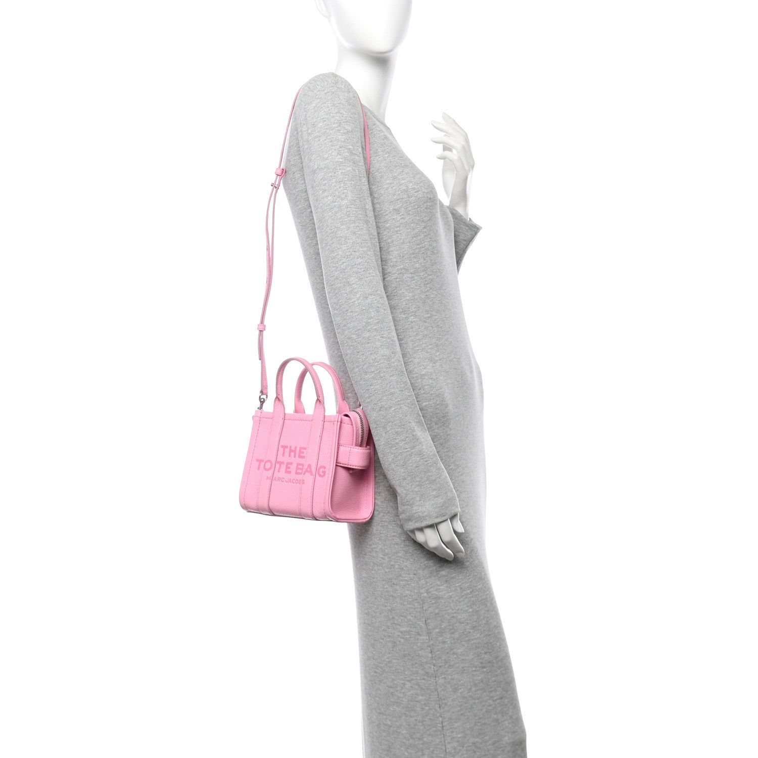 Grained Calfskin Micro The Tote Bag Pink