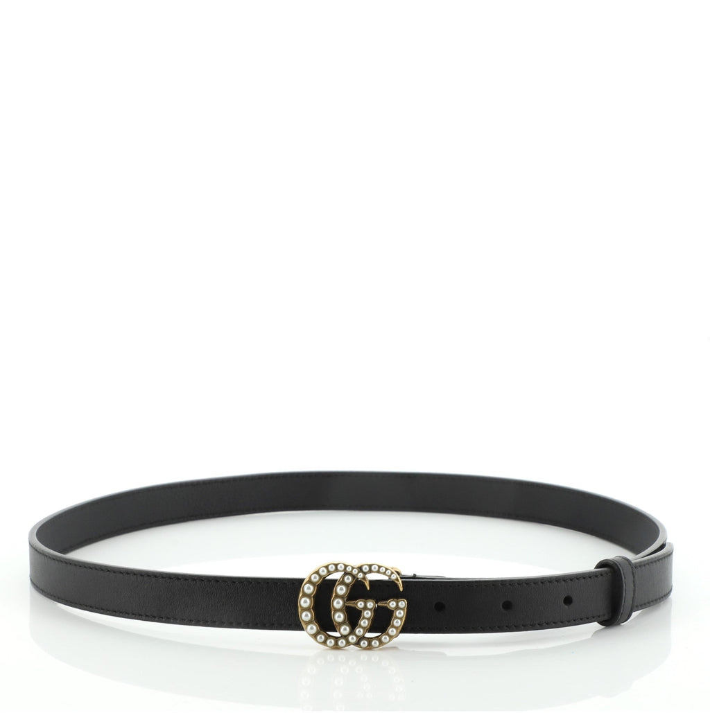 Pearly GG Marmont Belt Leather Thin 85