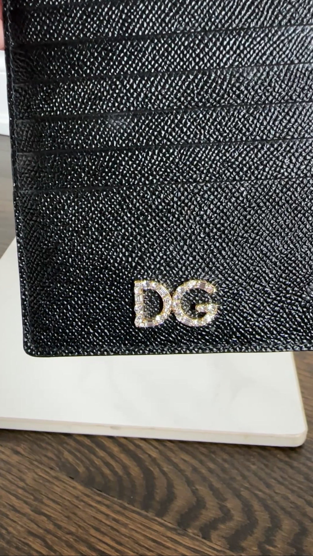 Dolce & Gabbana Black Leather Zip  Holder Wallet