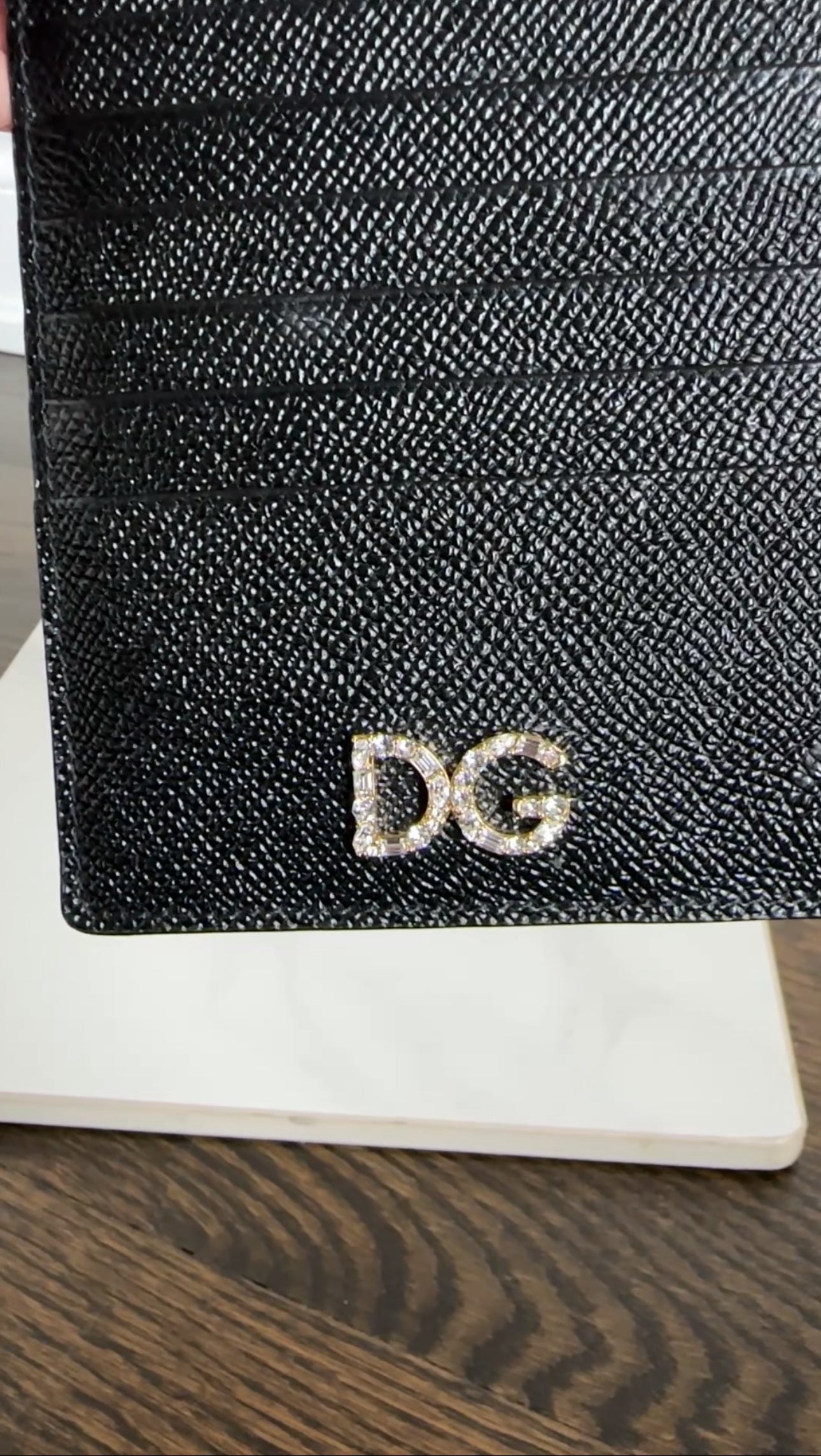 Dolce & Gabbana Black Leather Zip  Holder Wallet