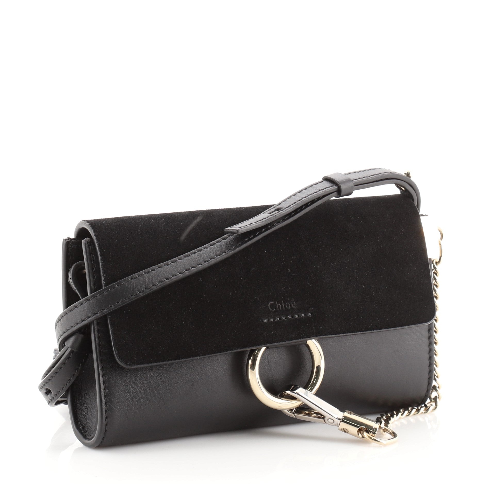Faye Shoulder Bag Leather and Suede Mini