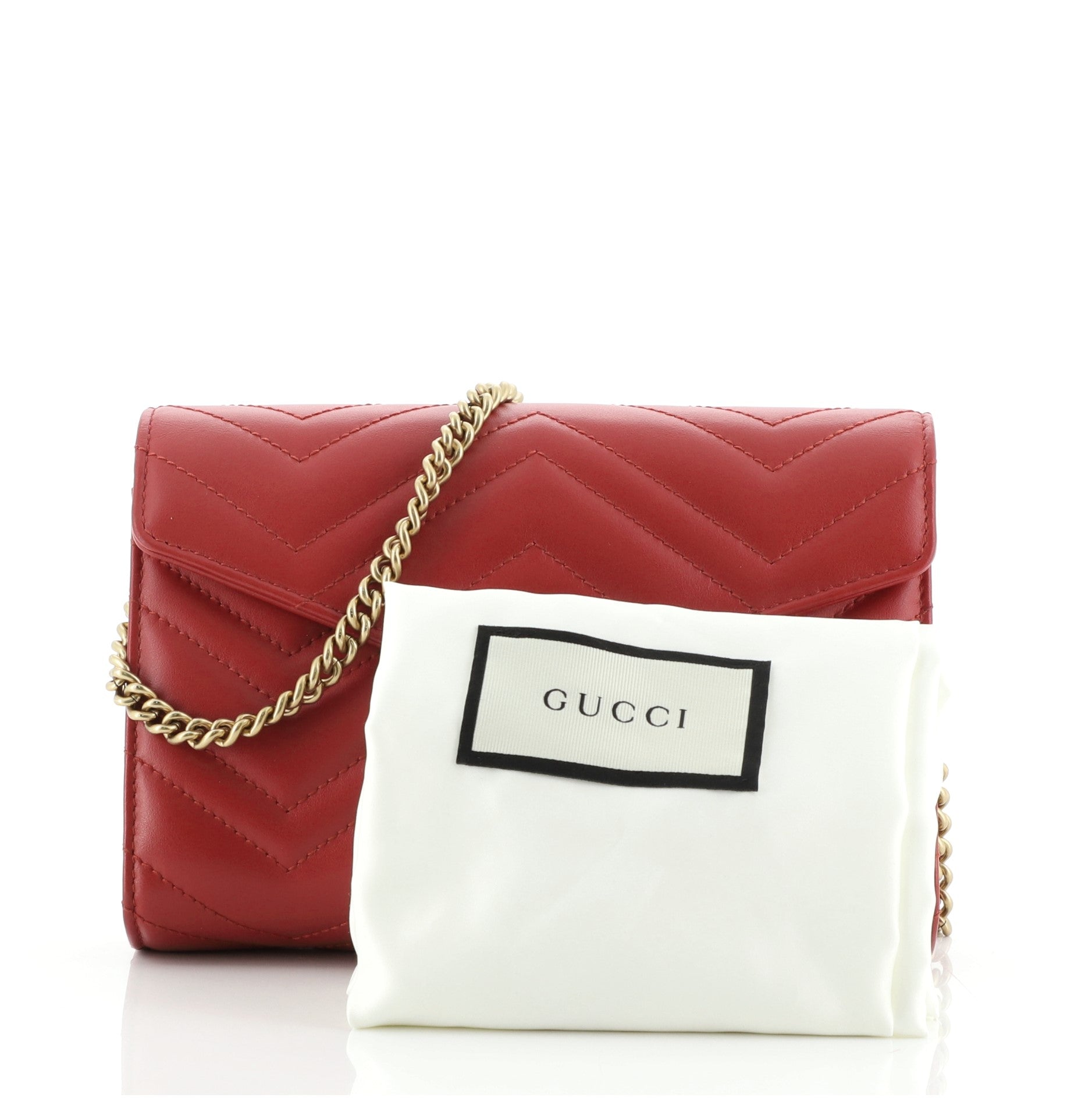 GG Marmont Chain Wallet Matelasse Leather Mini