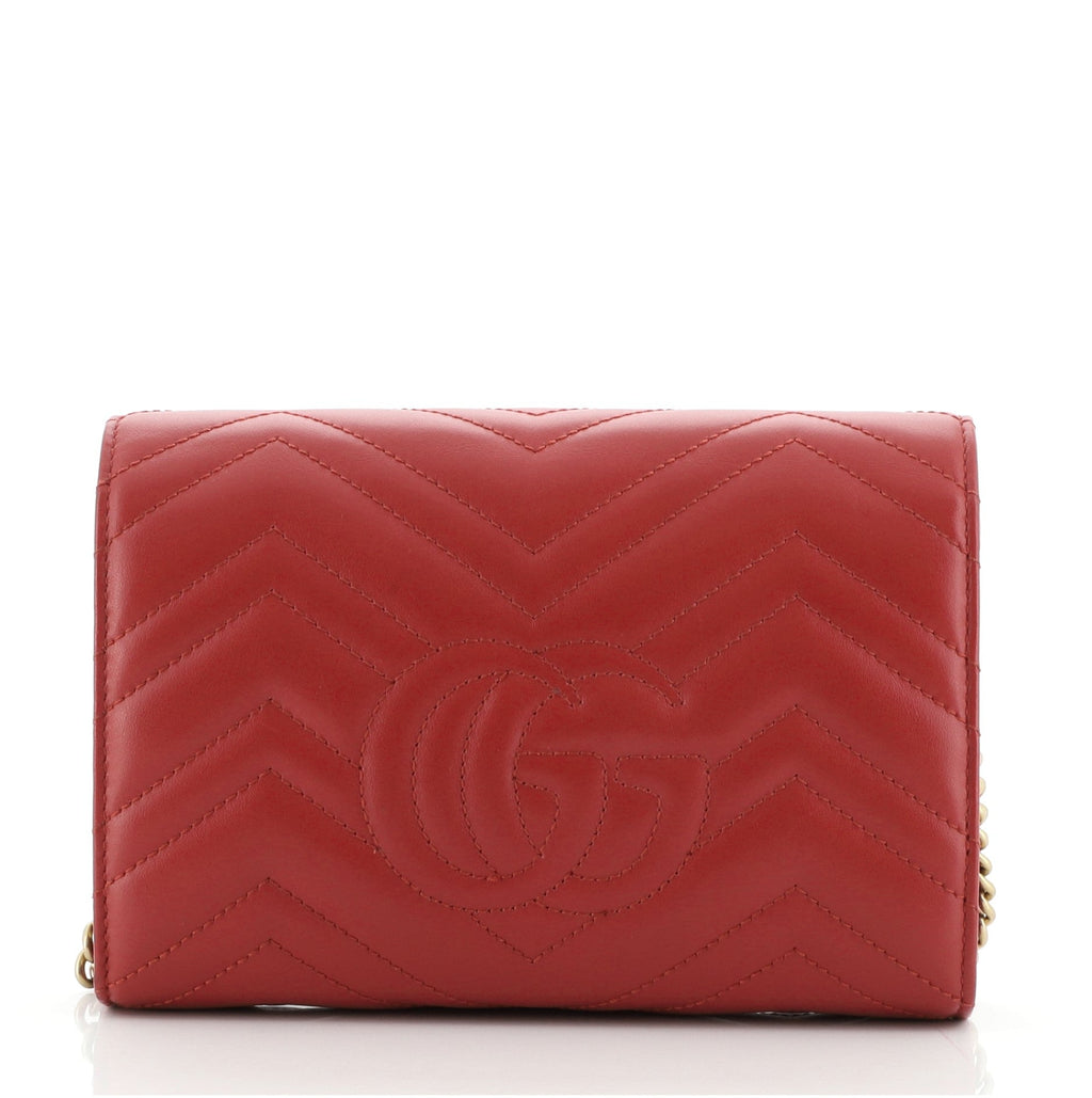 GG Marmont Chain Wallet Matelasse Leather Mini