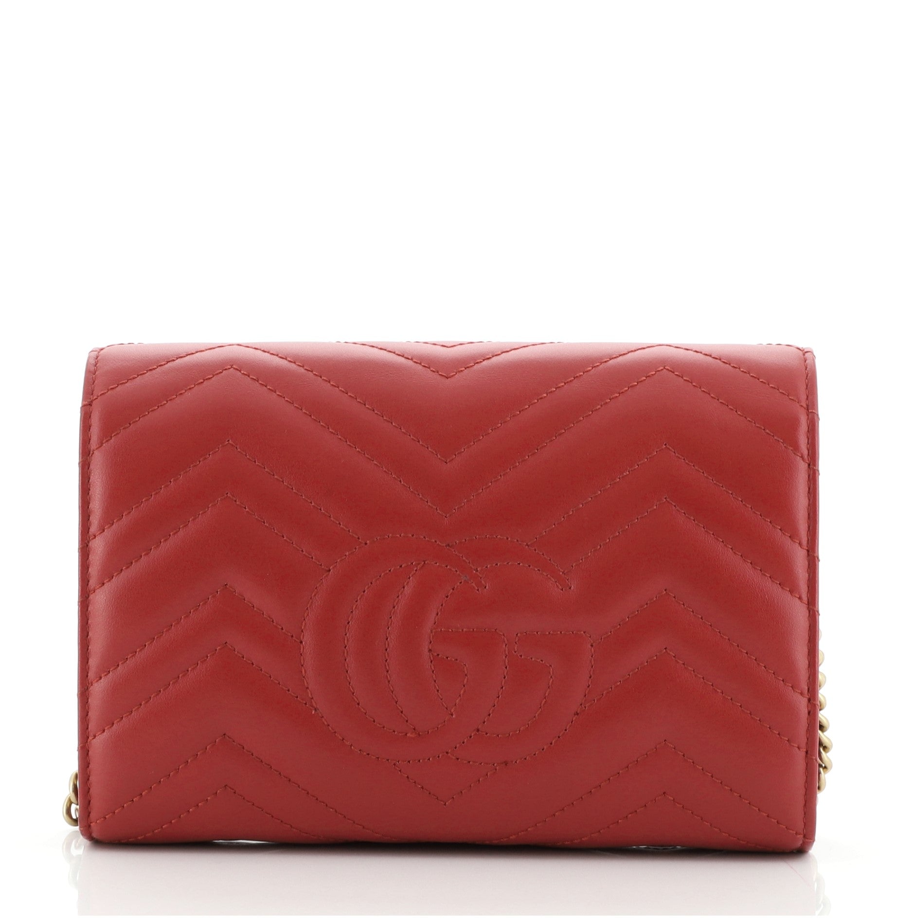 GG Marmont Chain Wallet Matelasse Leather Mini