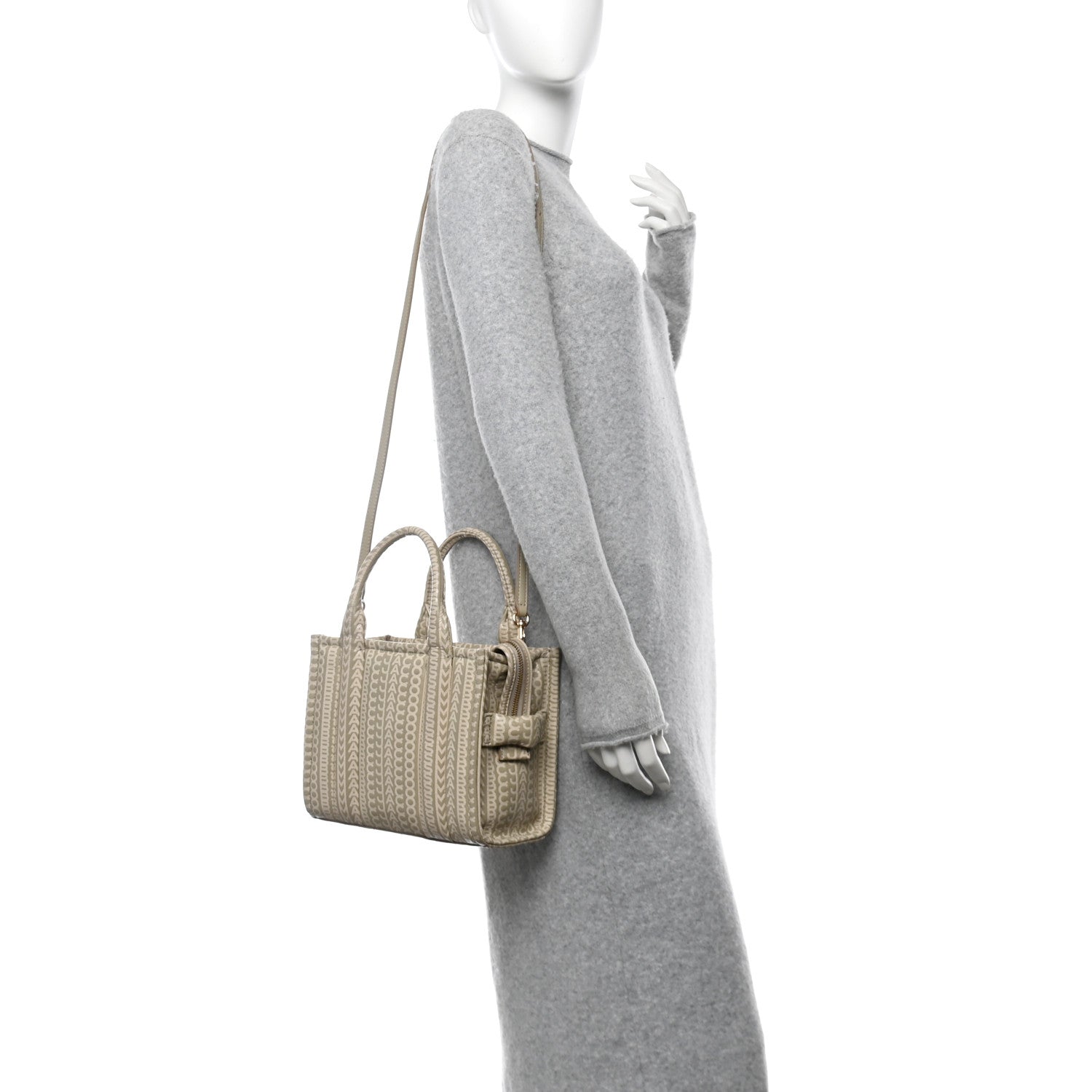 Calfskin Small The Monogram Tote Khaki